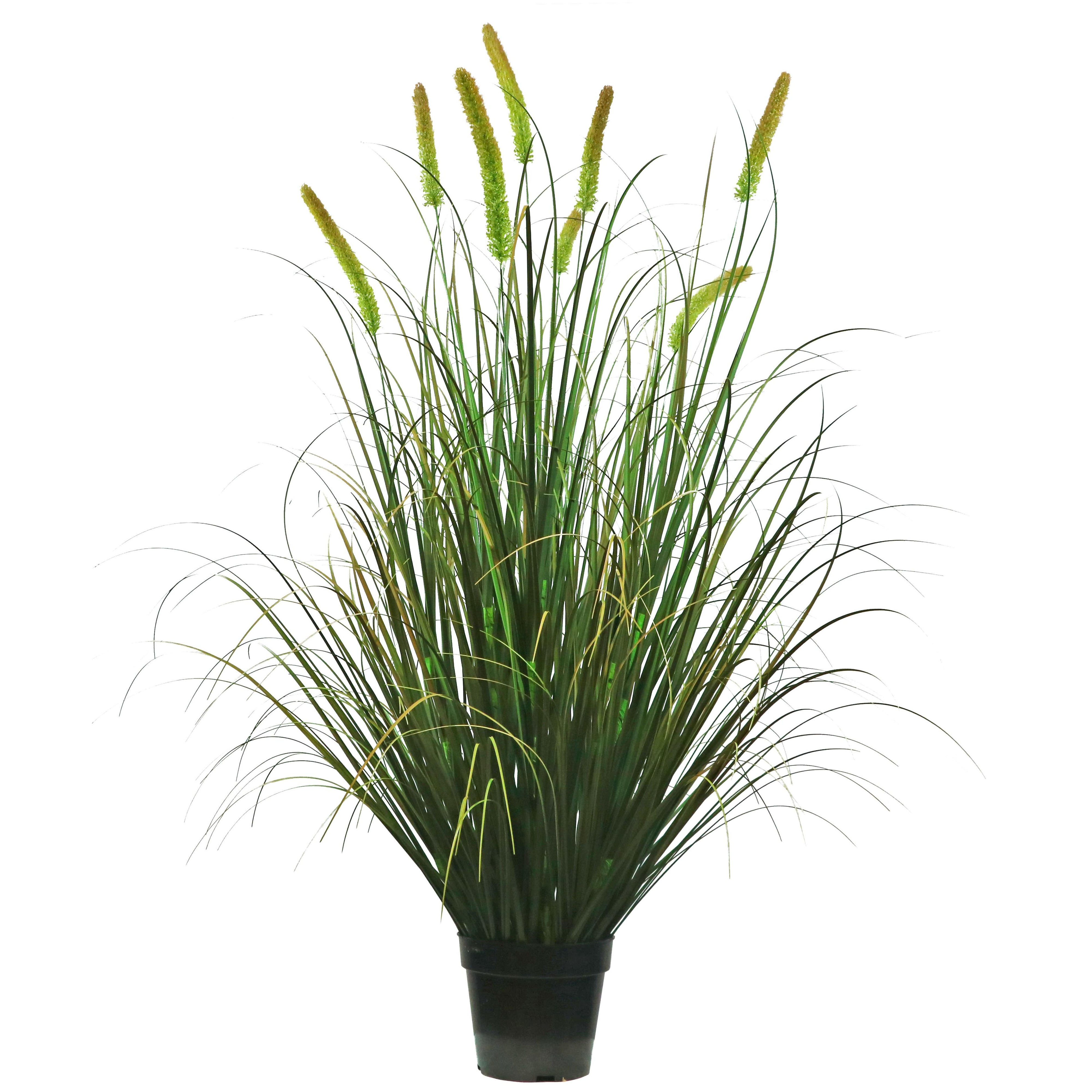 Artificial 8-Head Long Cat Tail with Curved Onion Grass Bonsai 140cm H
