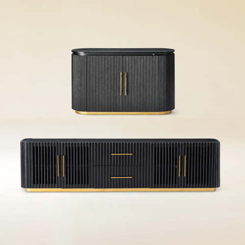 Holton Oak Media Console And Sideboard Set