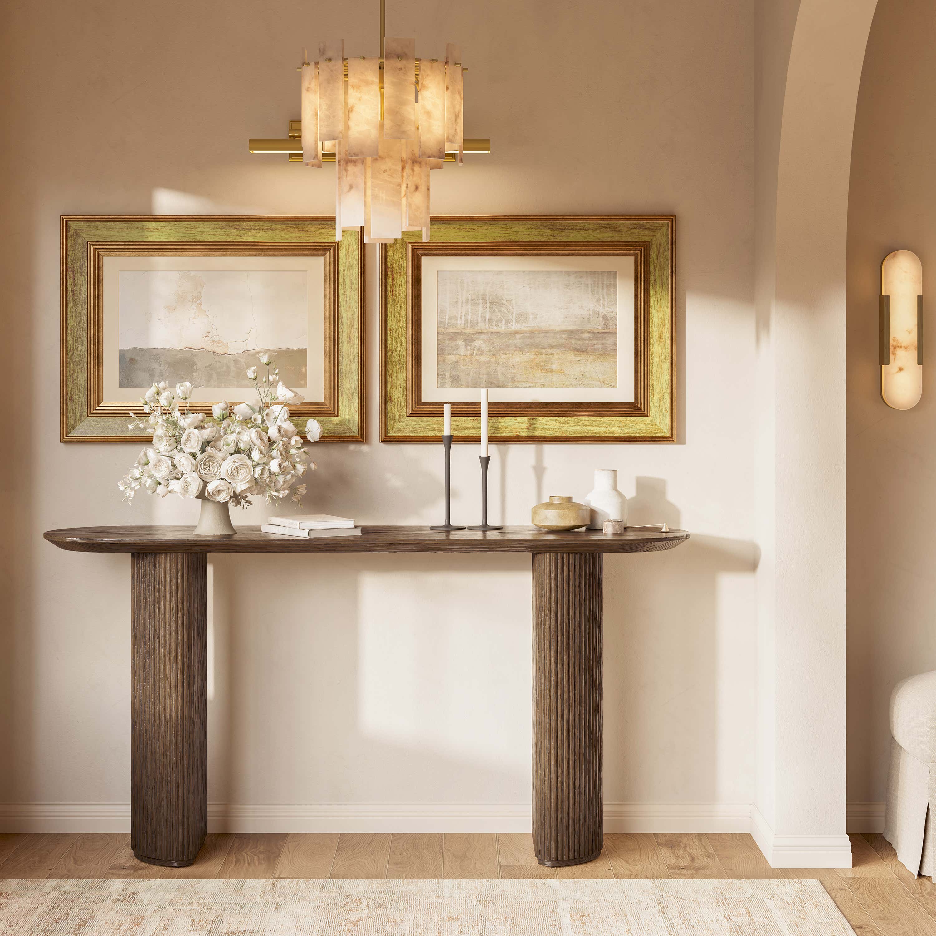 Plinth Console Table 60"W