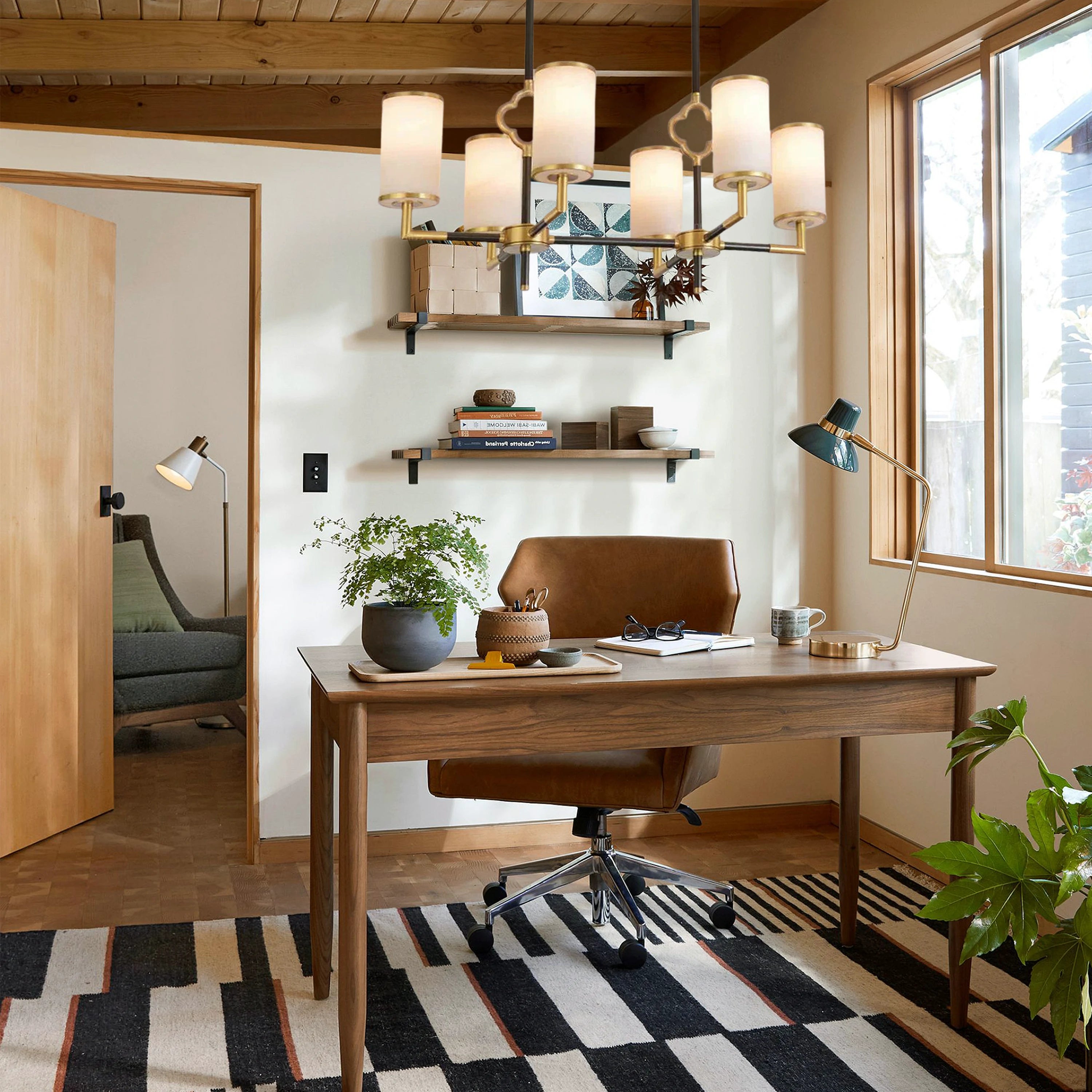 Moral Multi-layer Branda Alabaster Round chandelier 32"W#Finish_Gold