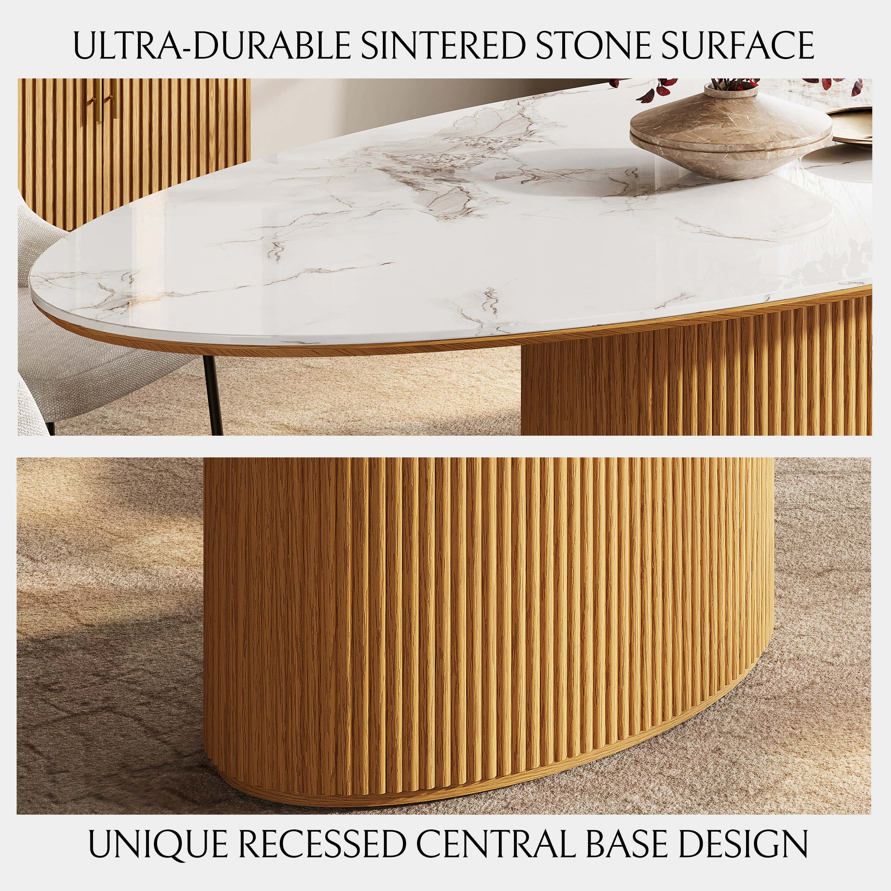 Marley Sintered Stone Dining Table 84"