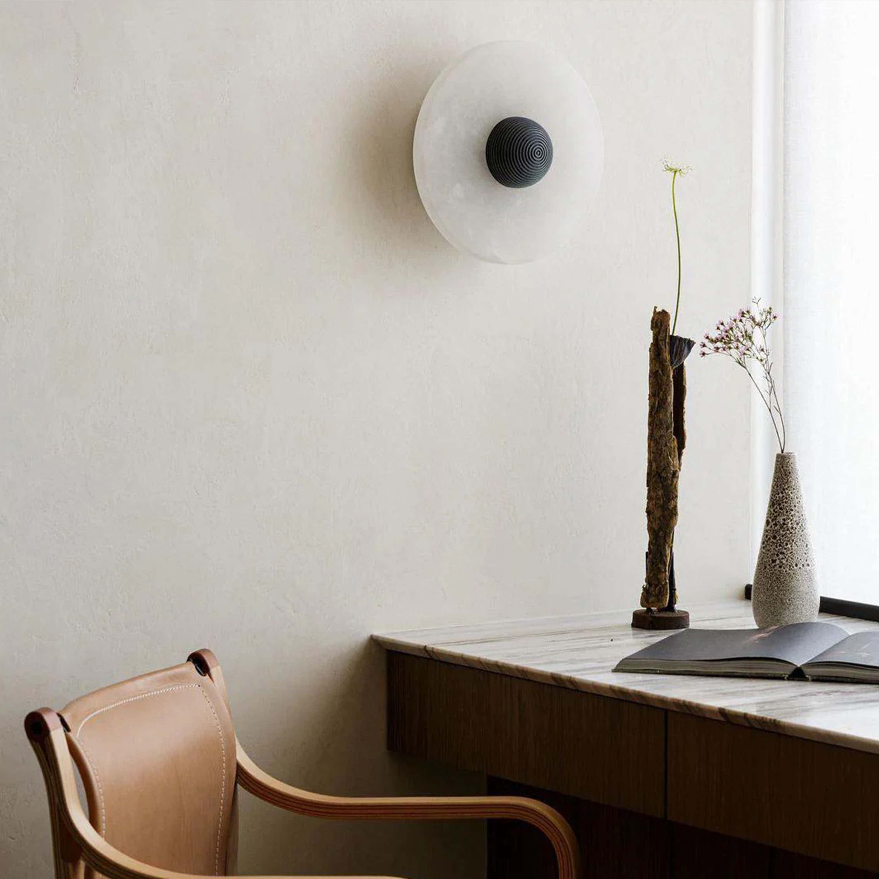 Miles Alabaster Wall Lamp 10"D