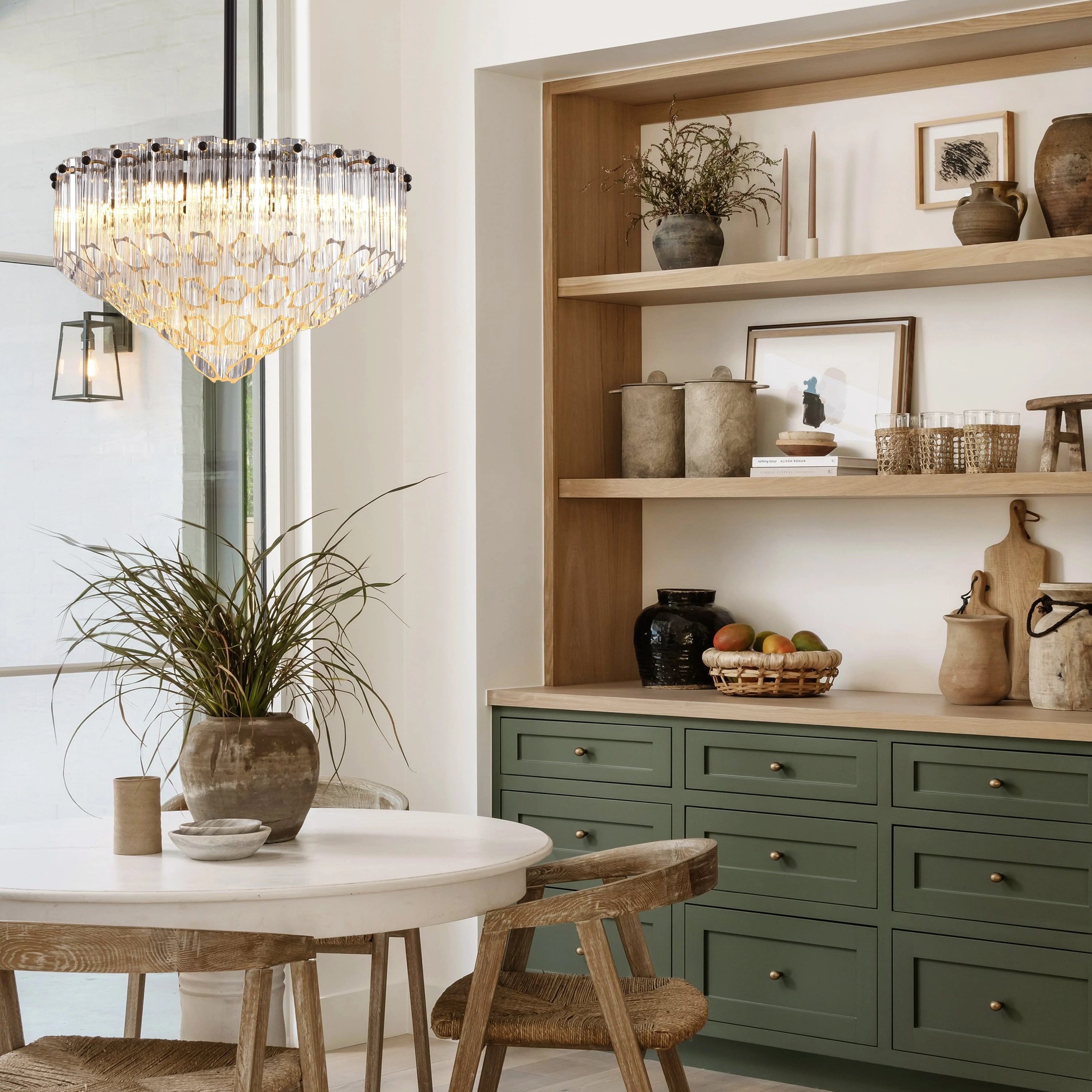 Ethereal Crystal Radiance Round Chandelier 14"D