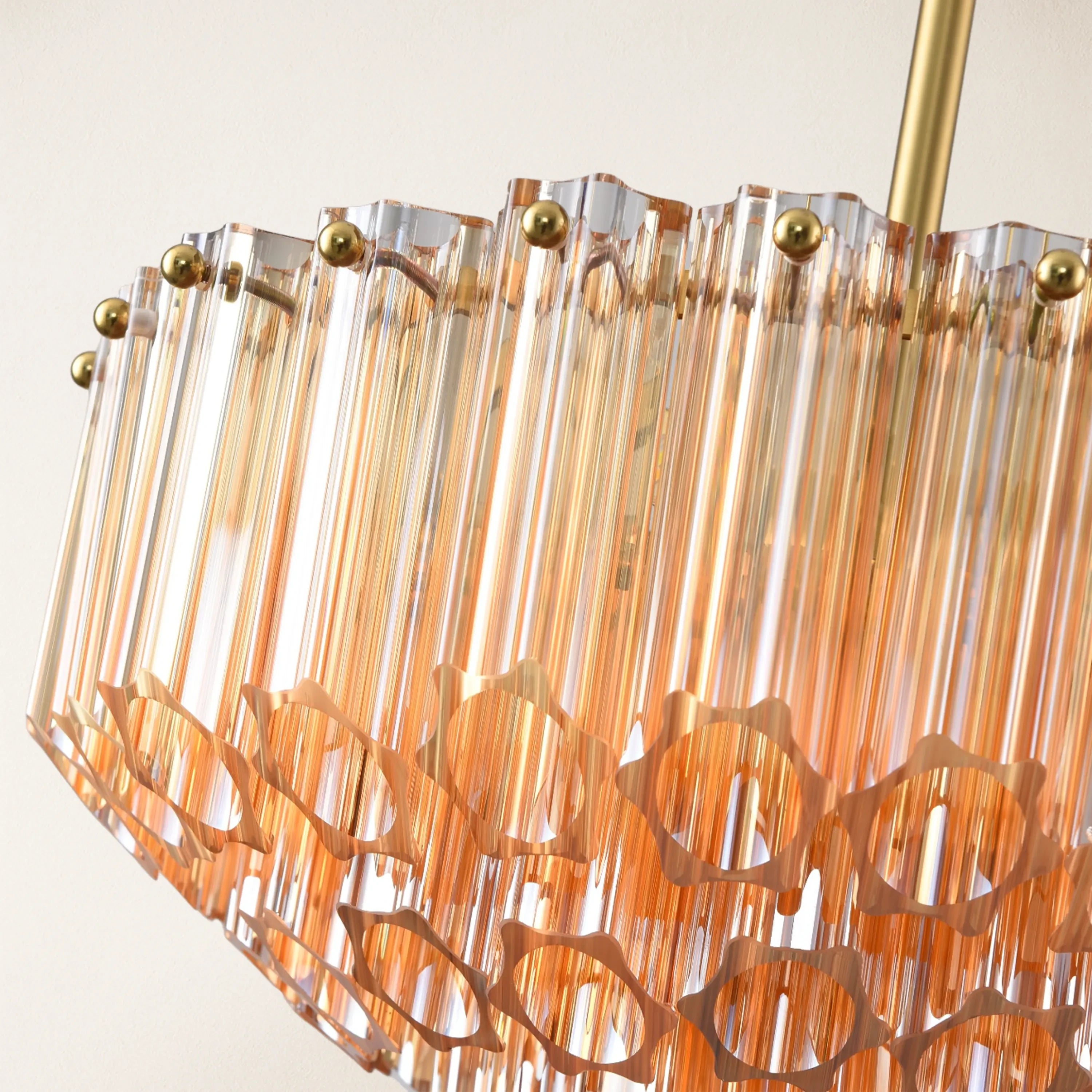 Ethereal Crystal Radiance Round Chandelier 14"D