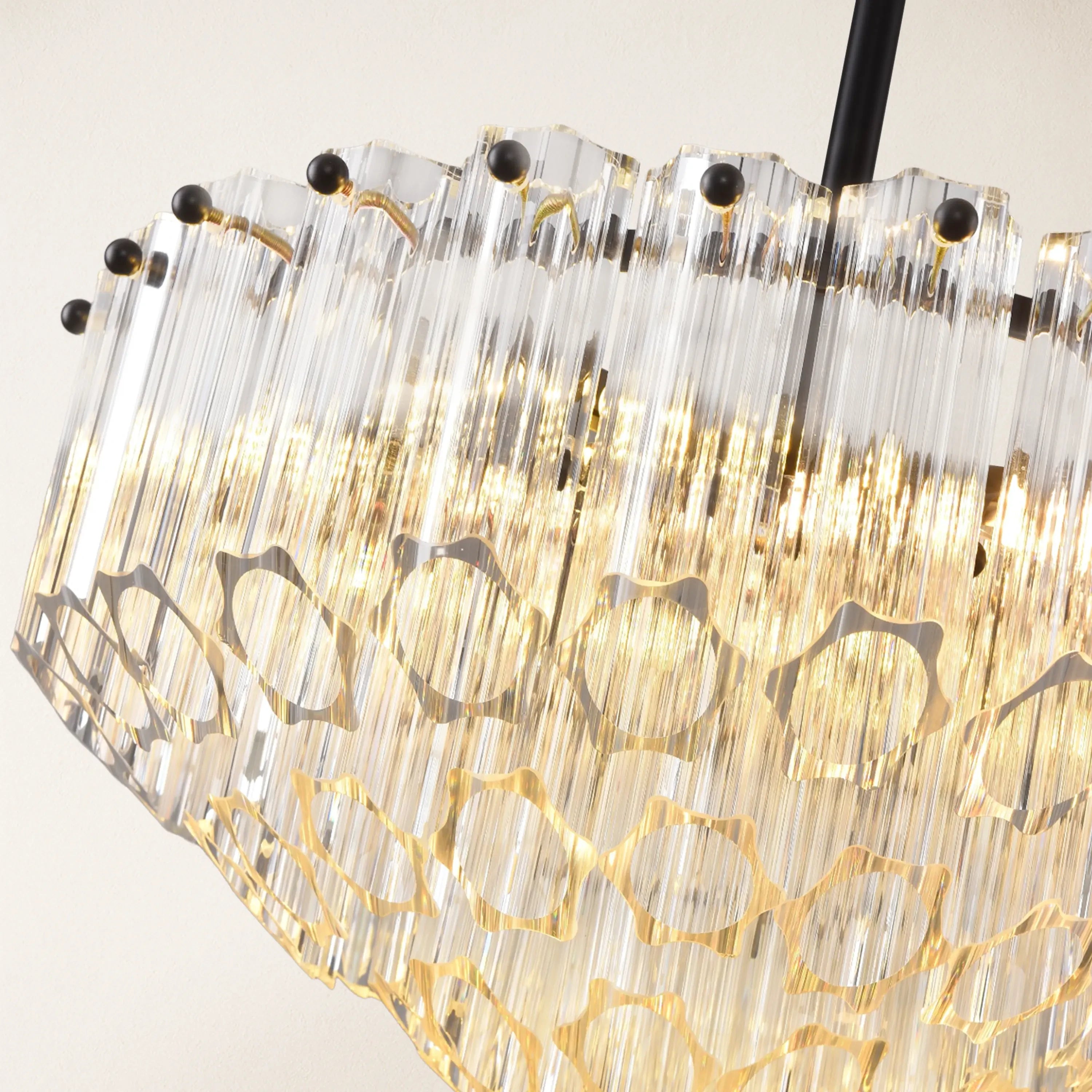 Ethereal Crystal Radiance Round Chandelier 14"D