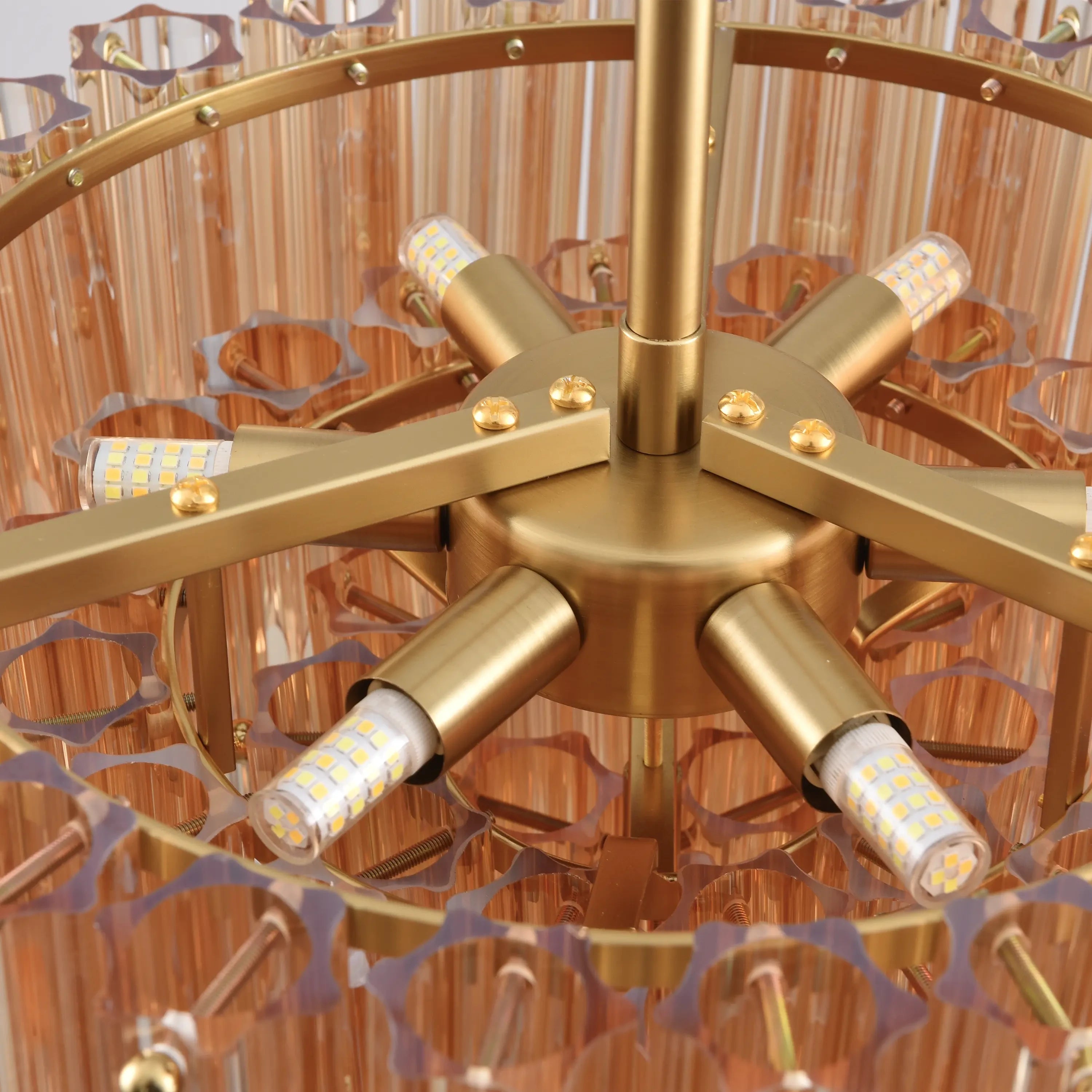 Ethereal Crystal Radiance Round Chandelier 14"D