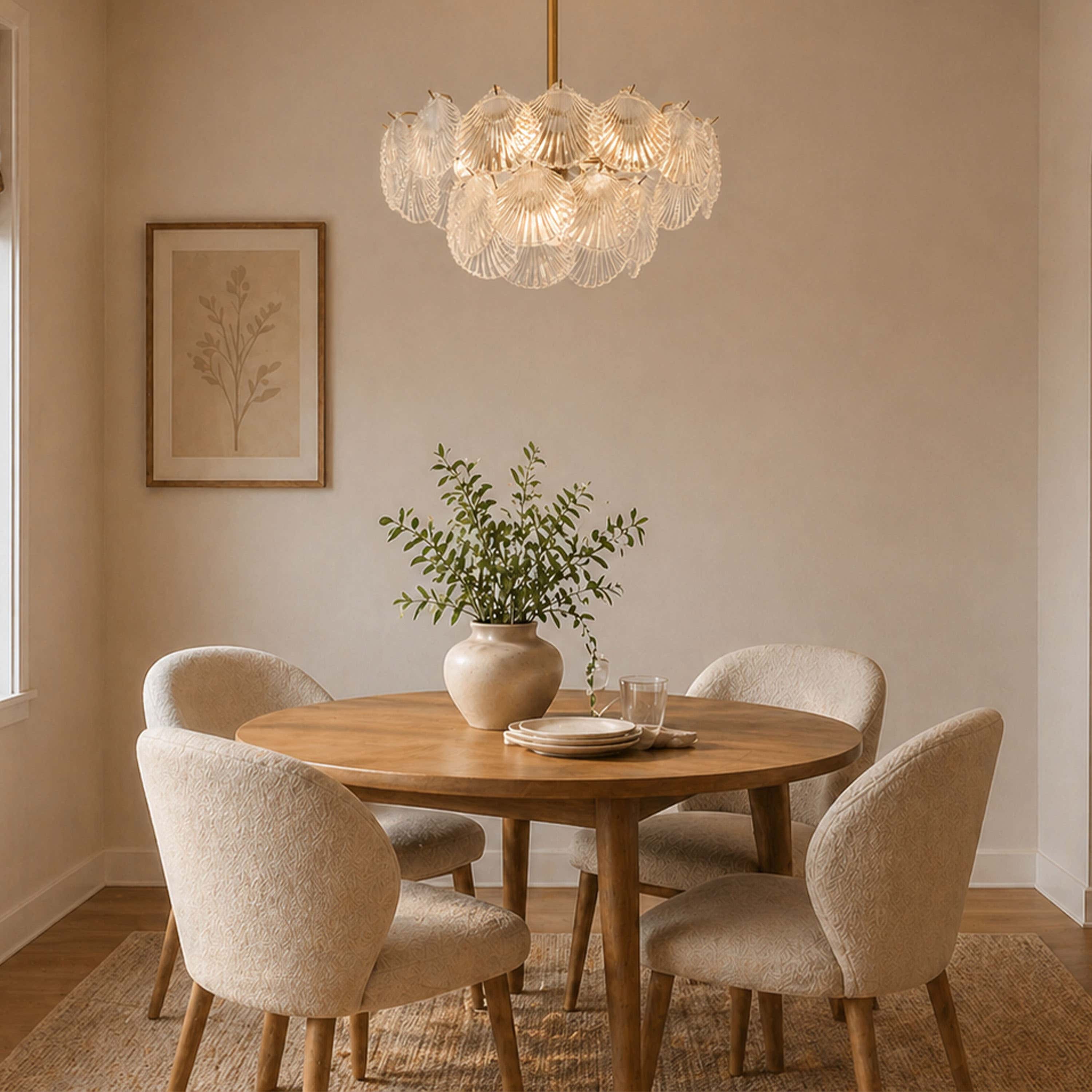 Marivelle Luxury Shell Glass Chandelier