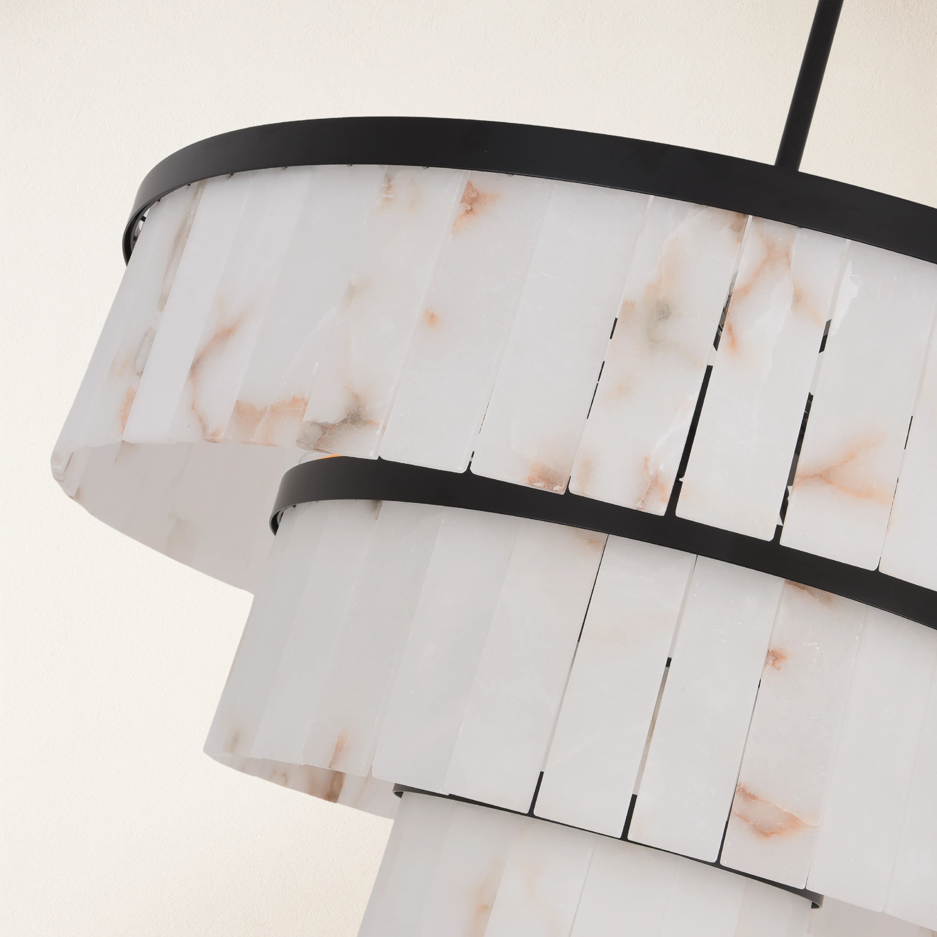 Solmare Alabaster Round Chandelier 34"