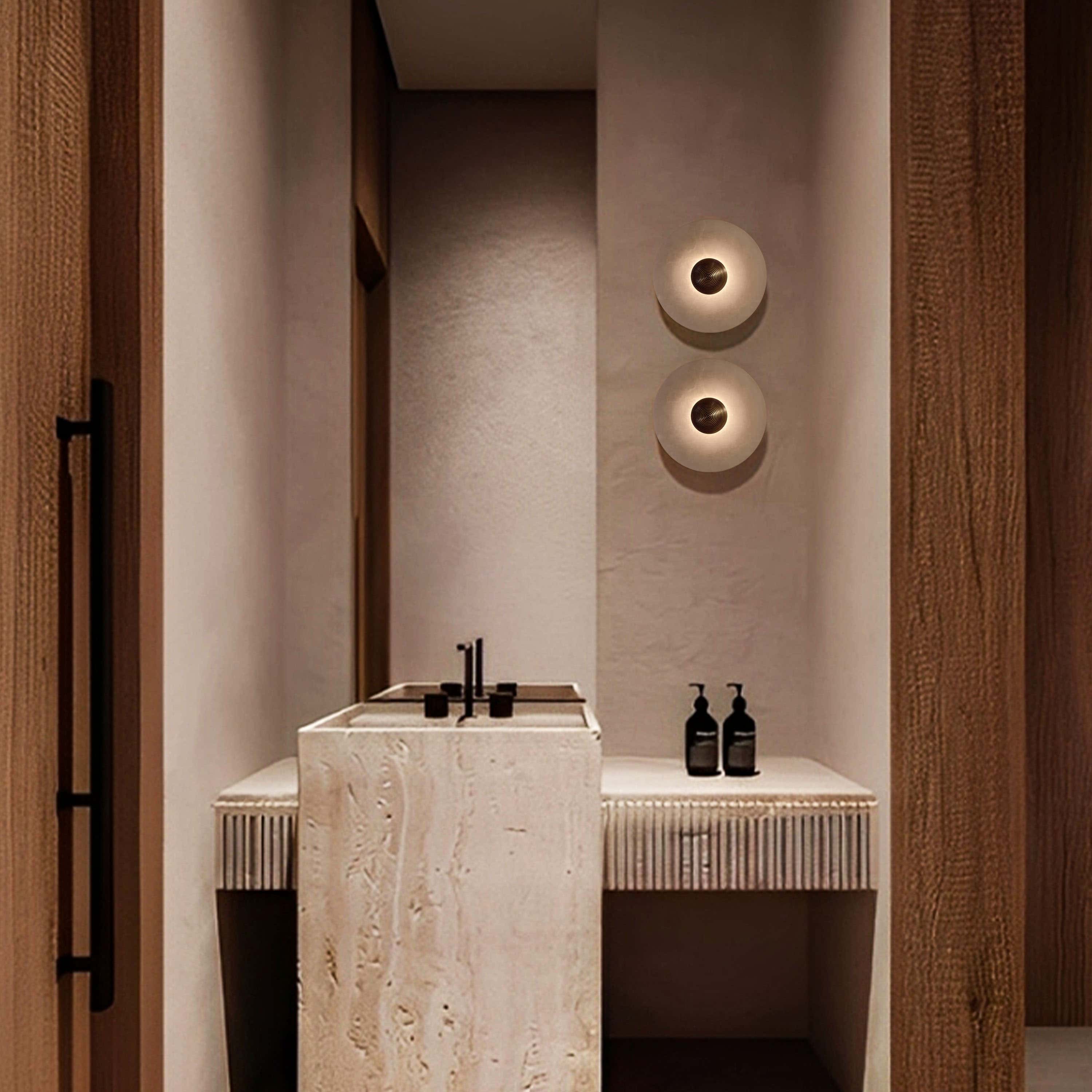 Miles Alabaster Wall Lamp 10"D