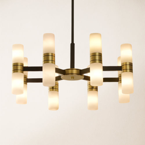 Moral Alabaster Round Chandelier 25"D