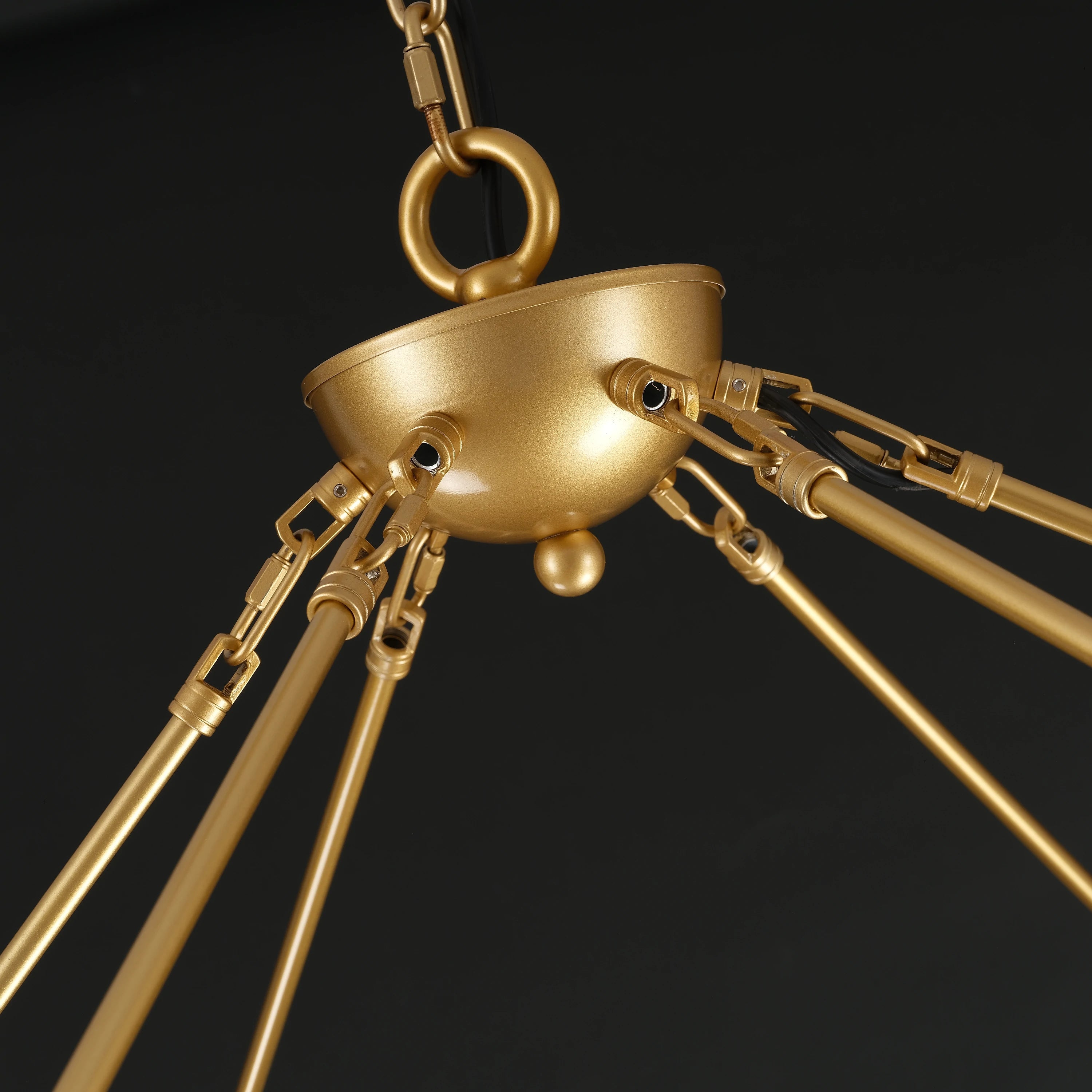 Wagon Wheel Candle Round Chandelier 64"