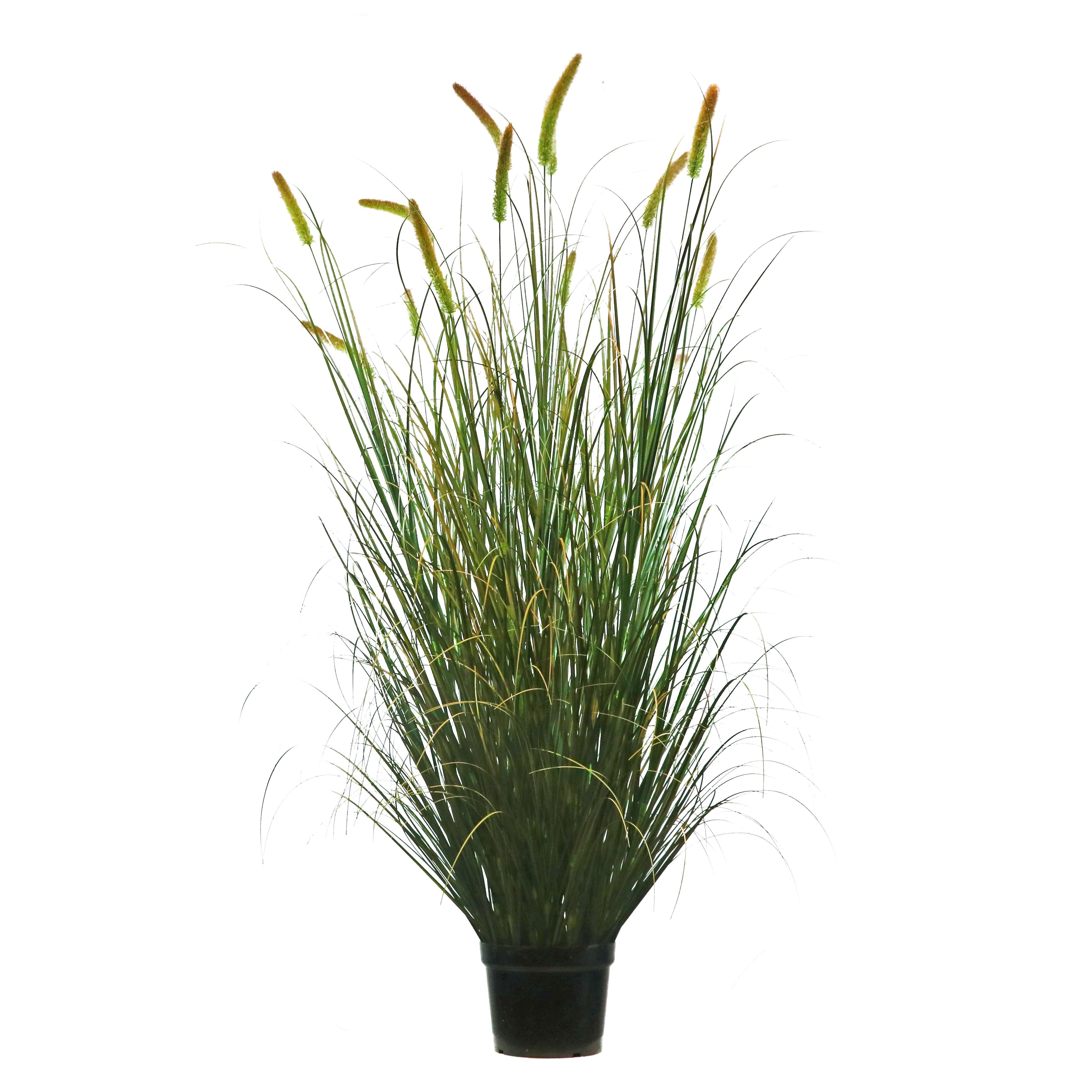 Artificial 14-Head Long Cat Tail with Curved Onion Grass Bonsai 200cm H