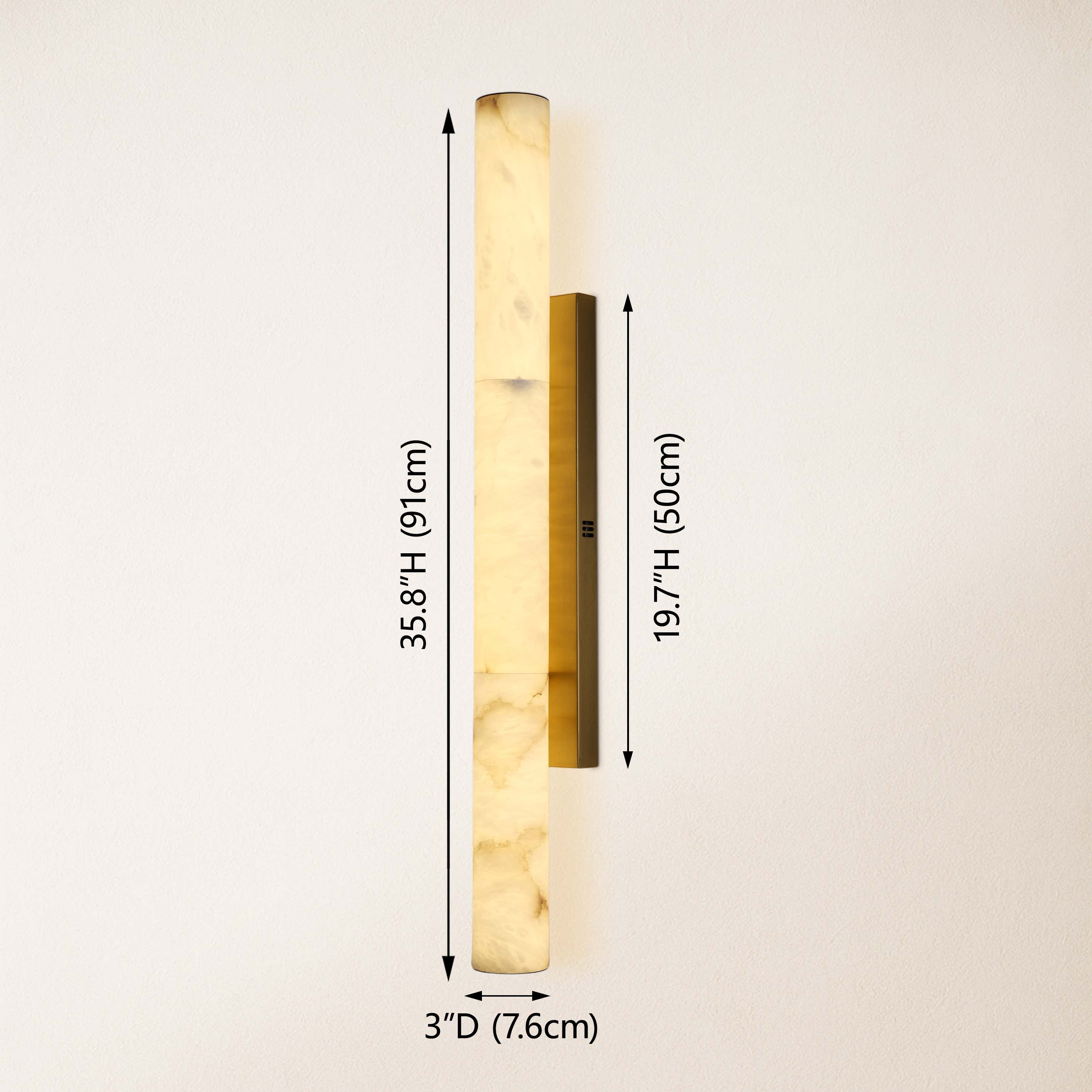 Sylvia Palladian Alabaster Wall Sconce 36"H