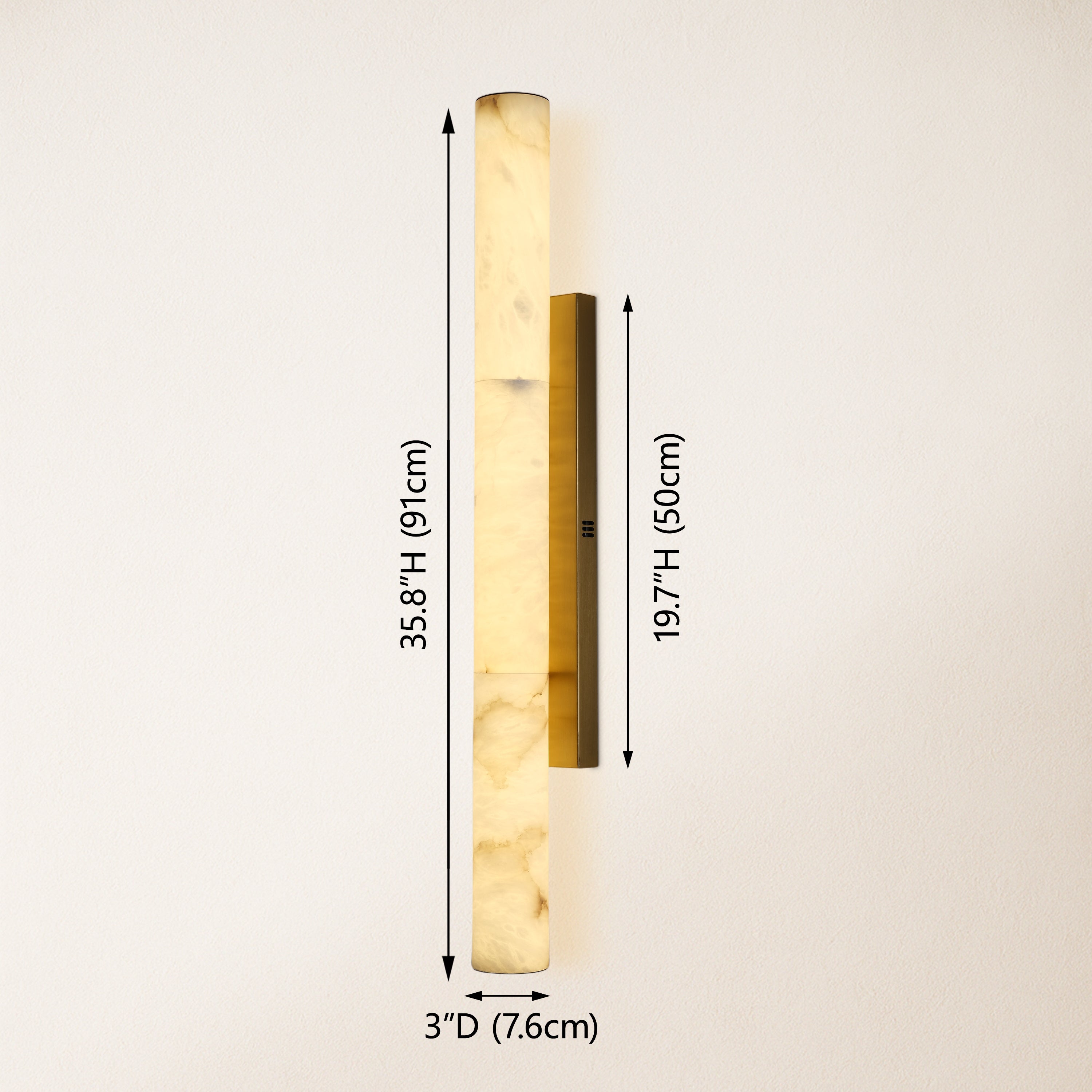 Sylvia Palladian Alabaster Wall Sconce 36"H