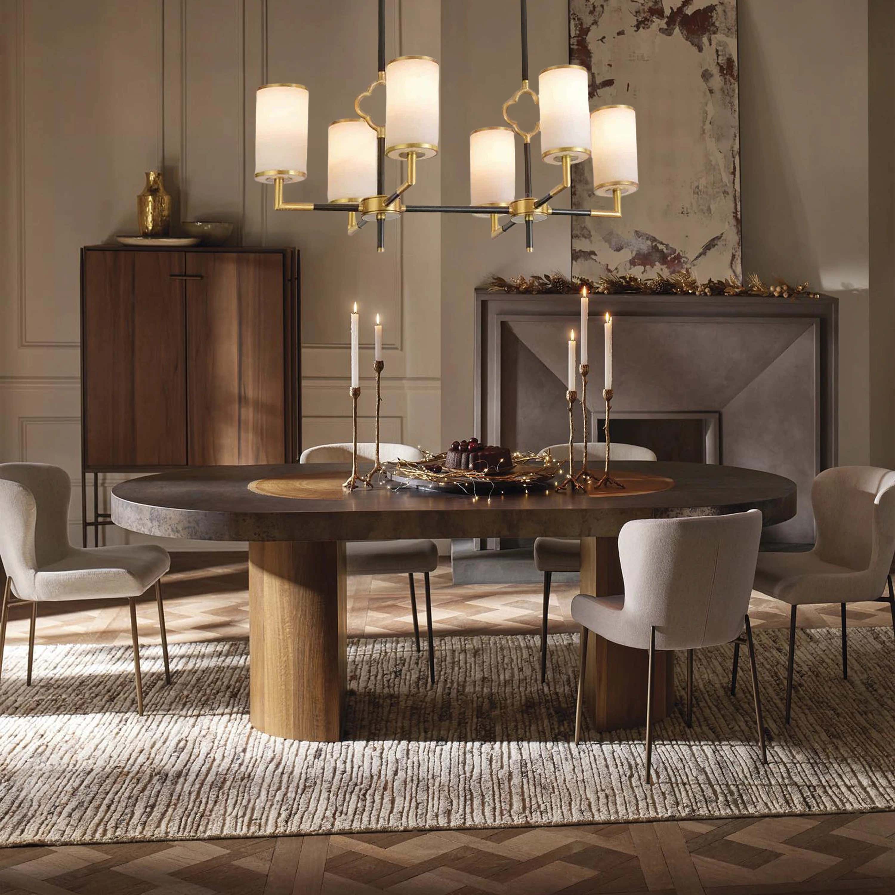 Moral Multi-layer Branda Alabaster Round chandelier 32"W#Finish_Gold