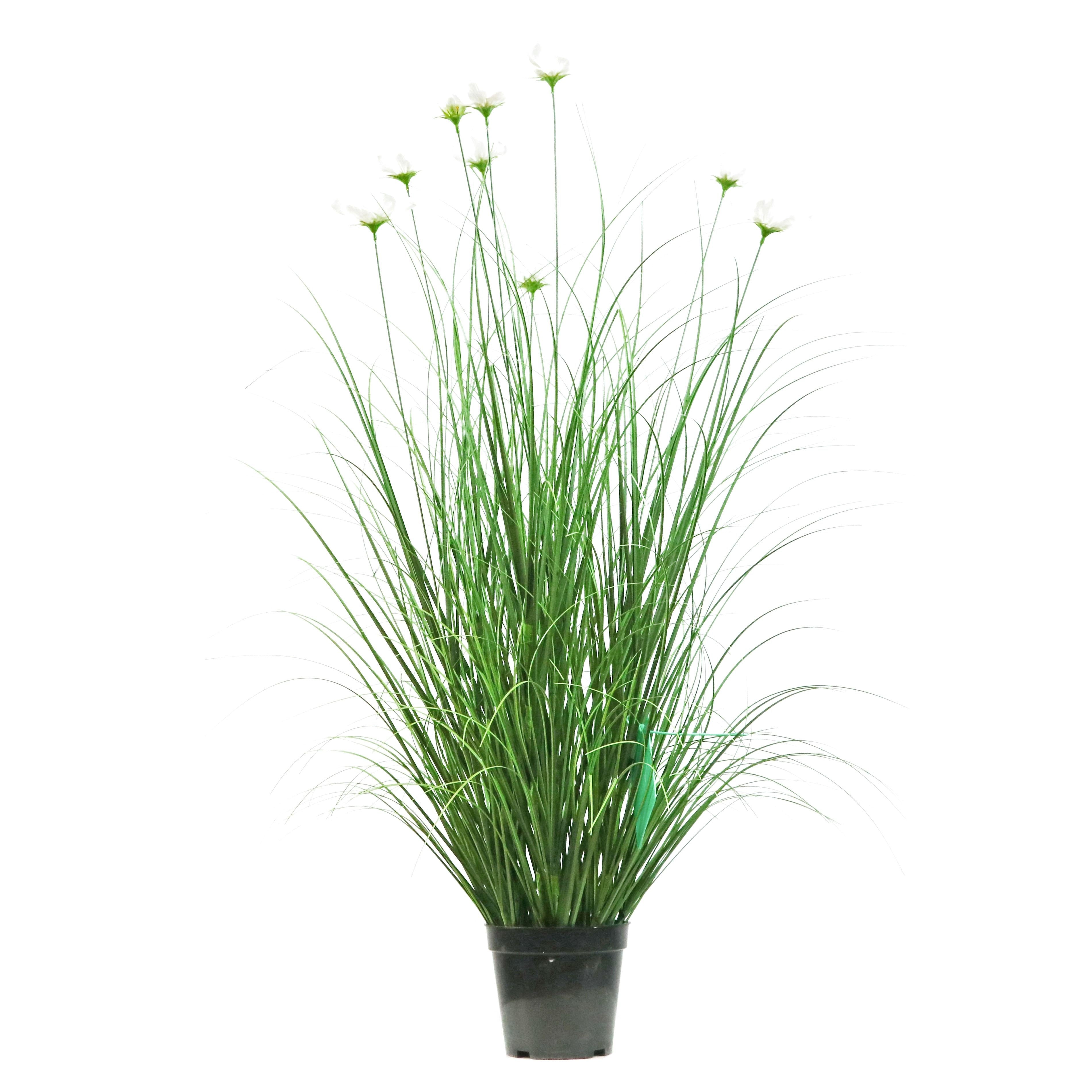 Artificial 9-Head Cosmos with Curved Onion Grass Bonsai 110cm H