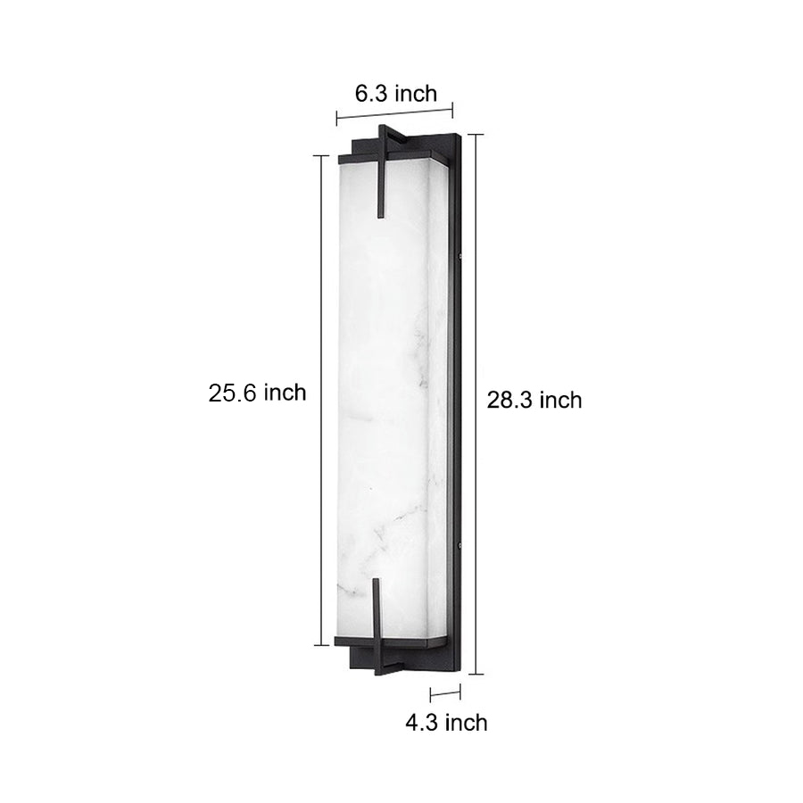 Noctilith Resin Rectangular Outdoor Wall Light