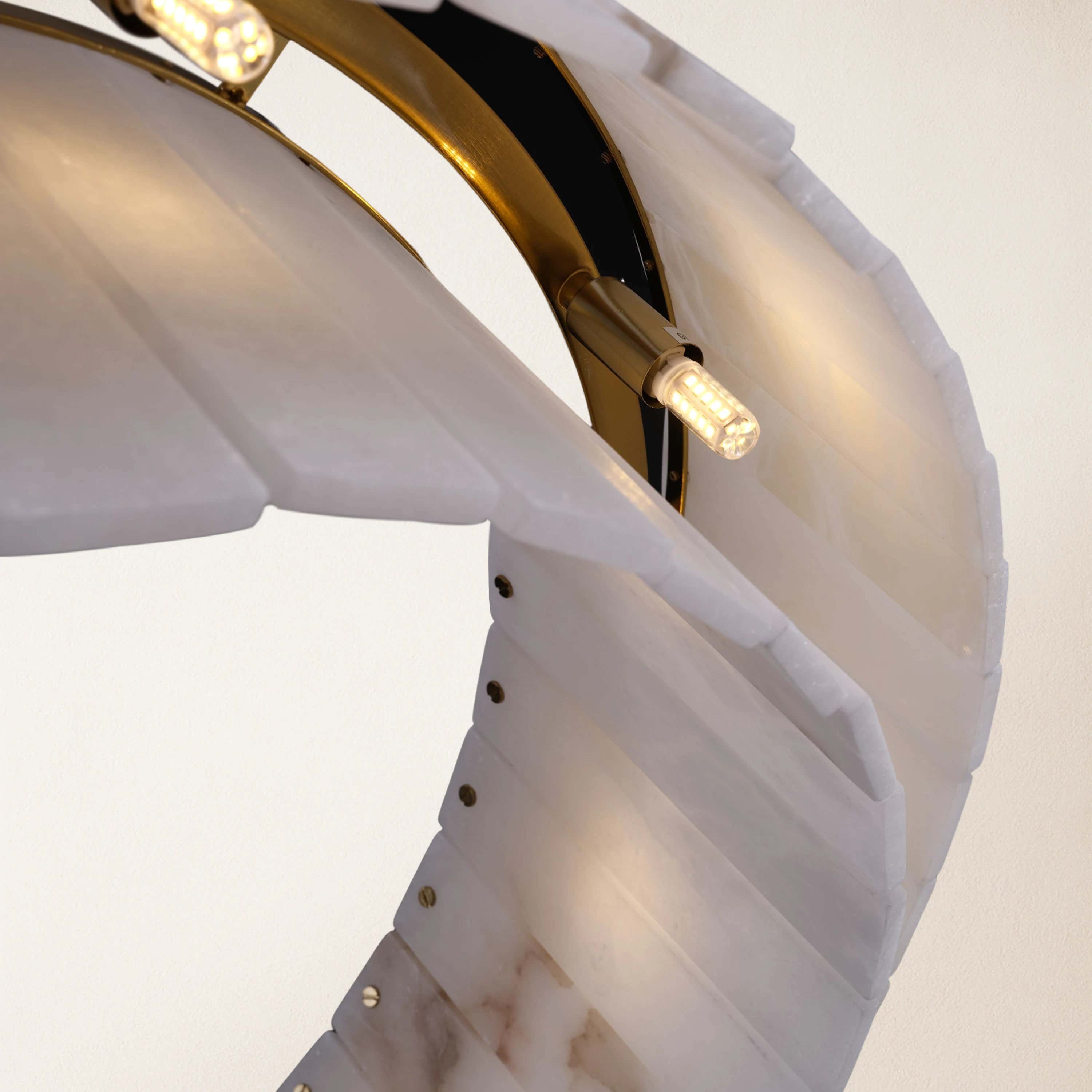 Sawyer Alabaster Oval Chandelier 54"