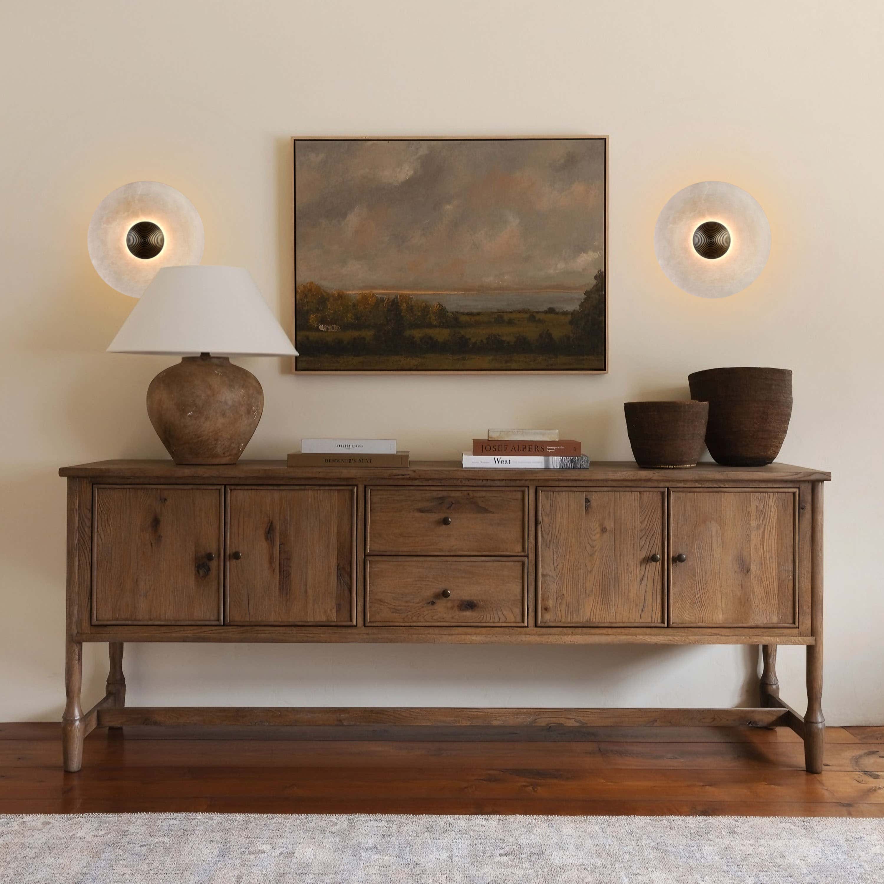 Miles Alabaster Wall Lamp 10"D