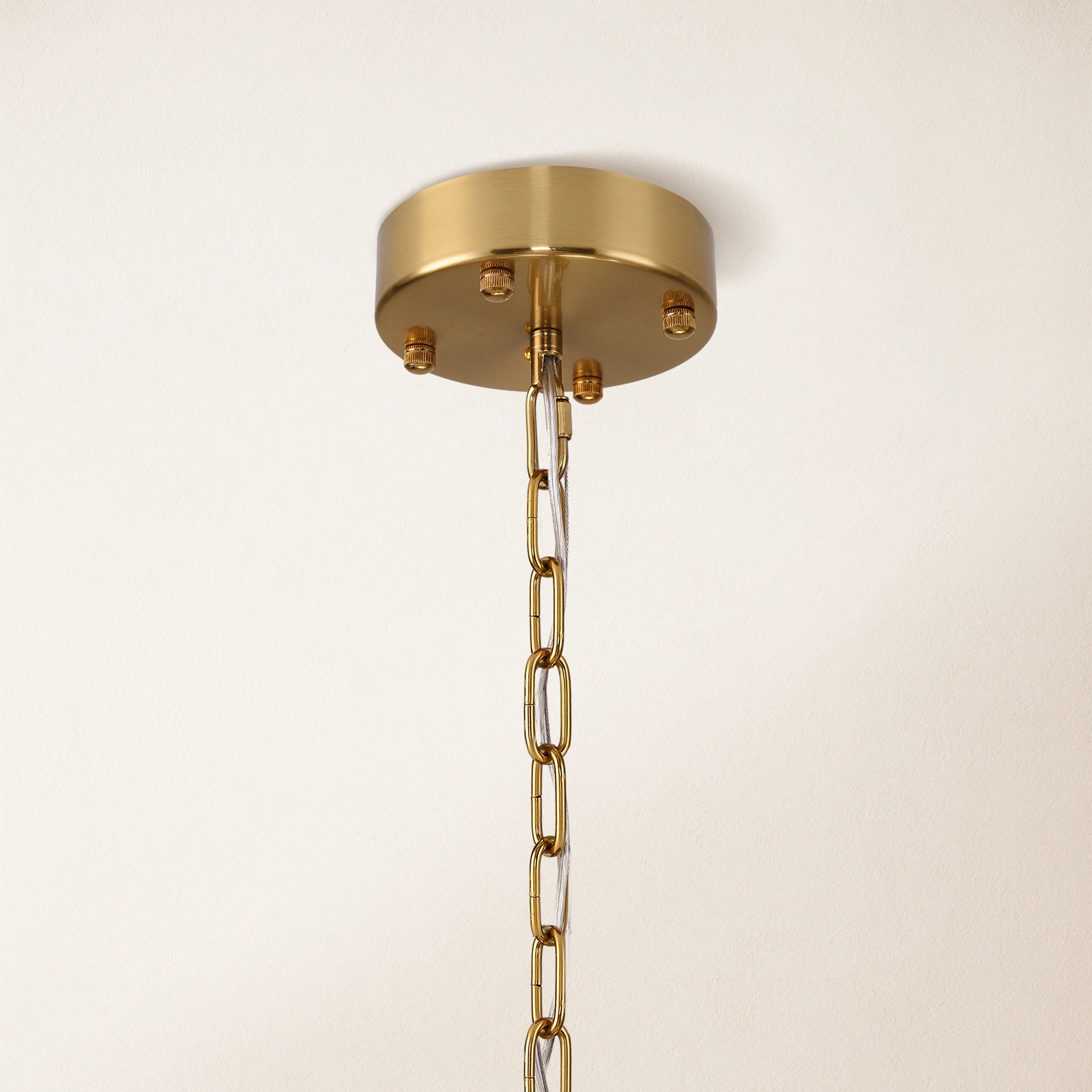 Nivislight Alabaster Round Chandelier 24"#Finish_Gold