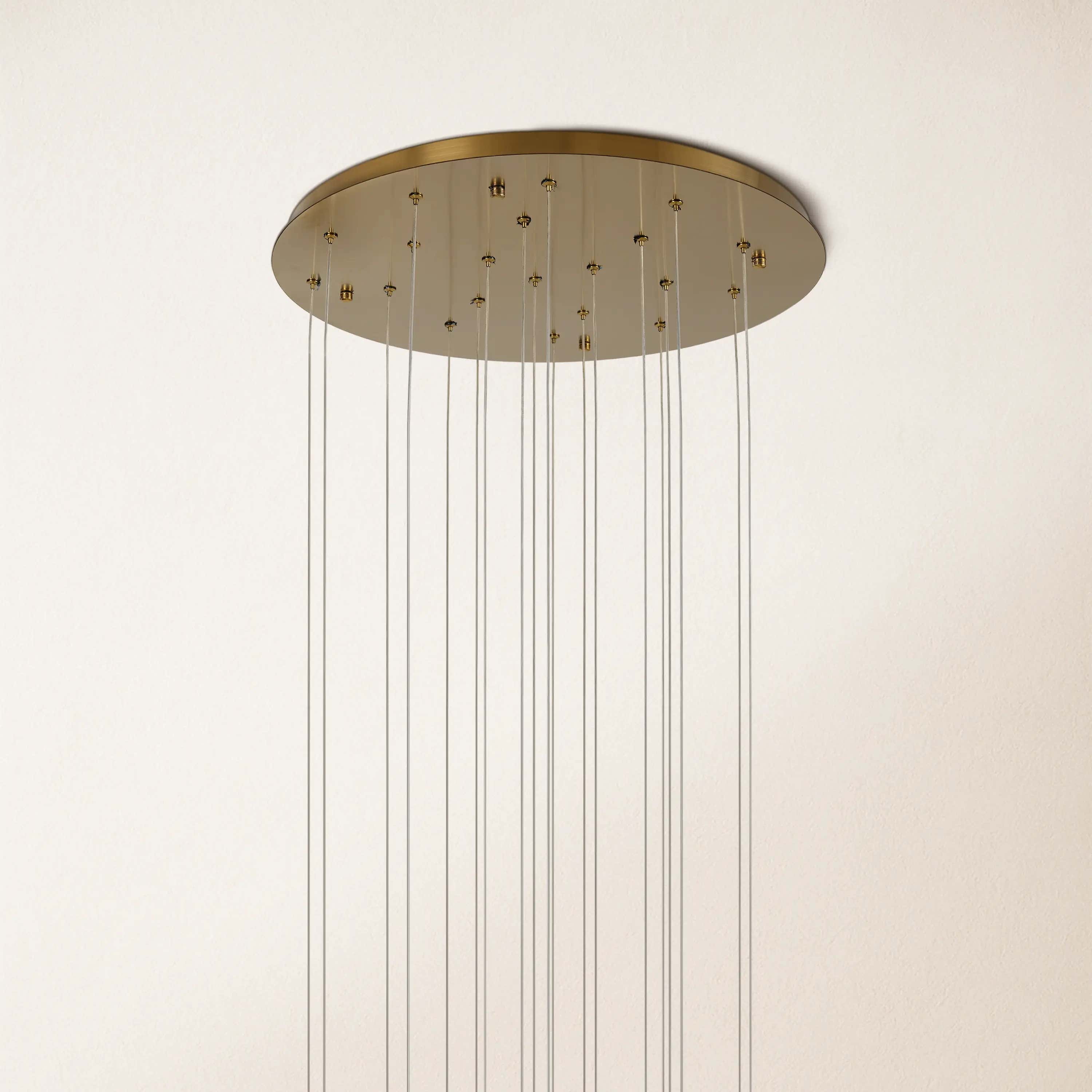 Dave Alabaster High Ceiling Staircase Chandelier 24"D