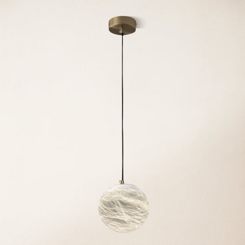 Nami Alabaster Global Ball Pendant Light 5"D