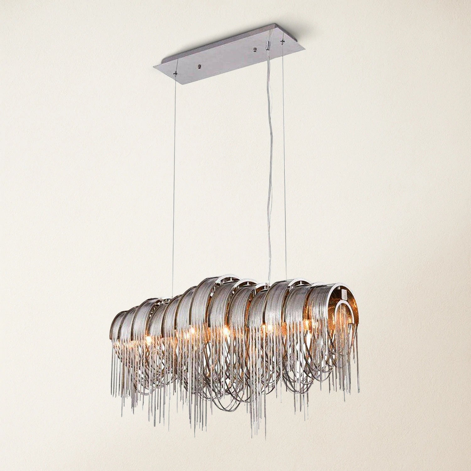 Teresa Cadena Chain Tassel Dining Room Chandelier 35"