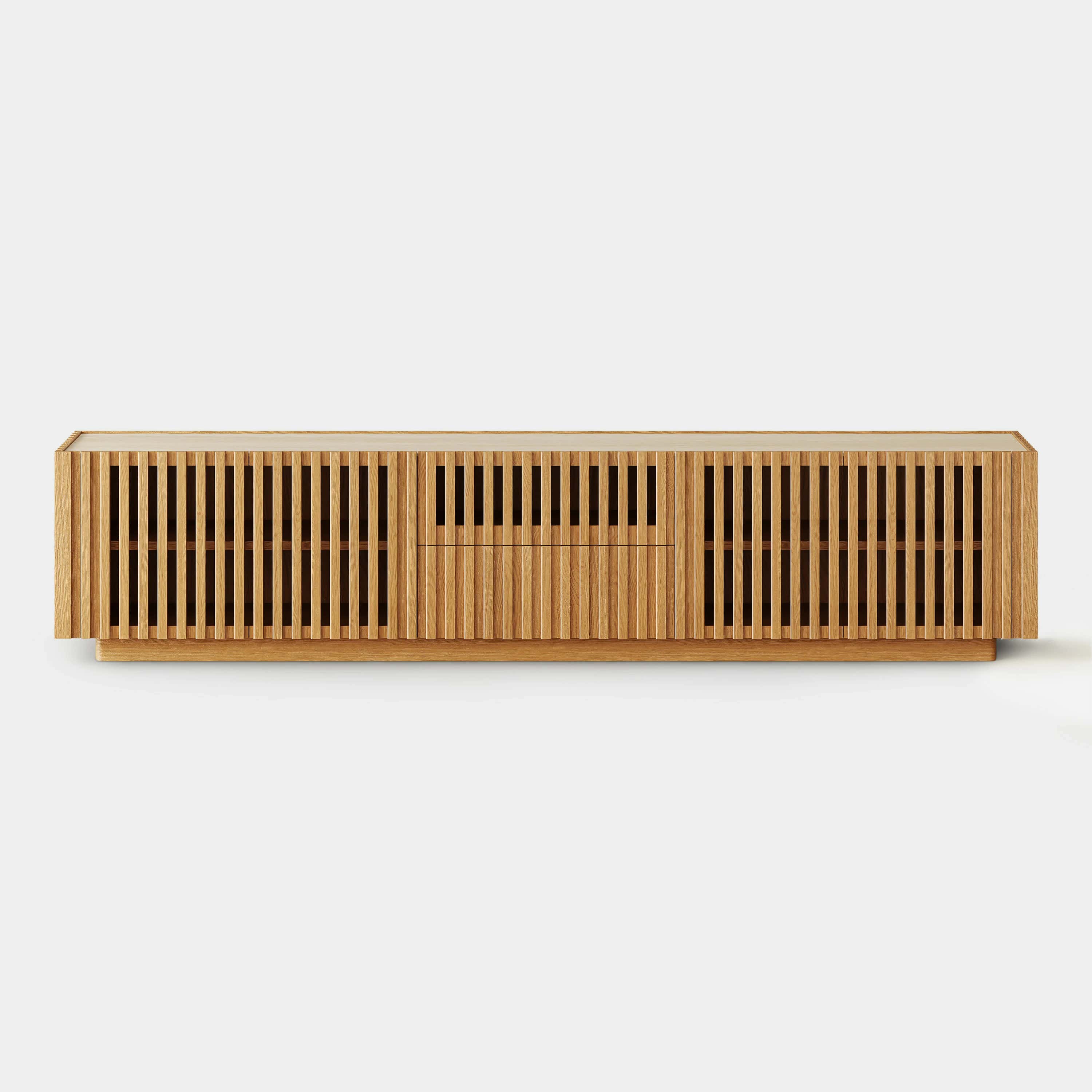 Isla Oak Sintered Stone Media Console 80"