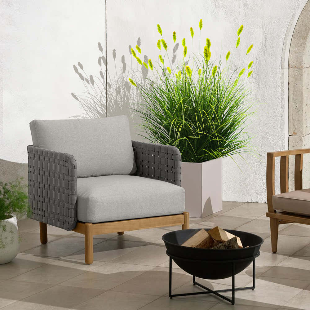 Artificial 36-Head Caterpillar with Curved-Straight Onion Grass Bonsai 110cm H