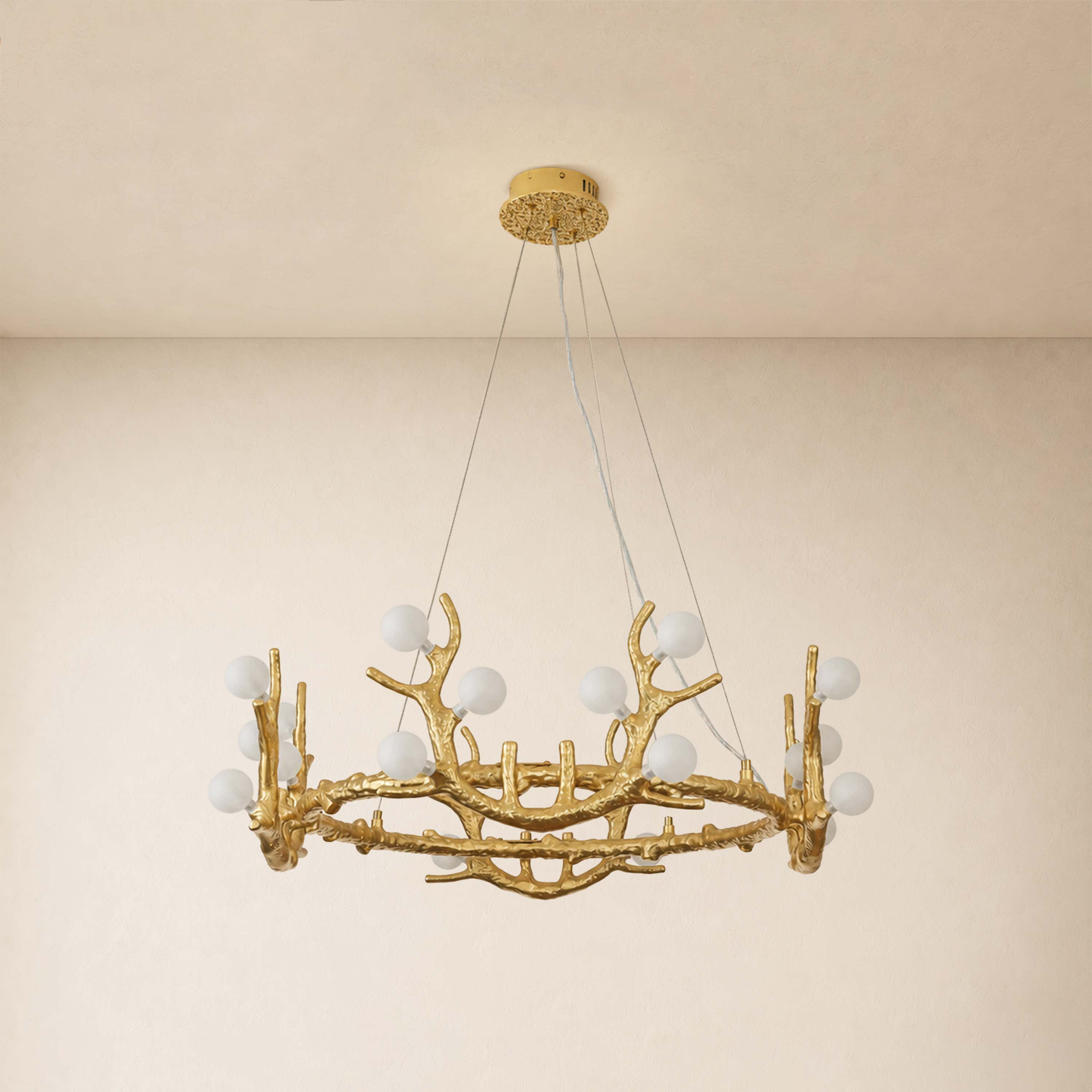Cervia Antler Branch Chandelier 30"D