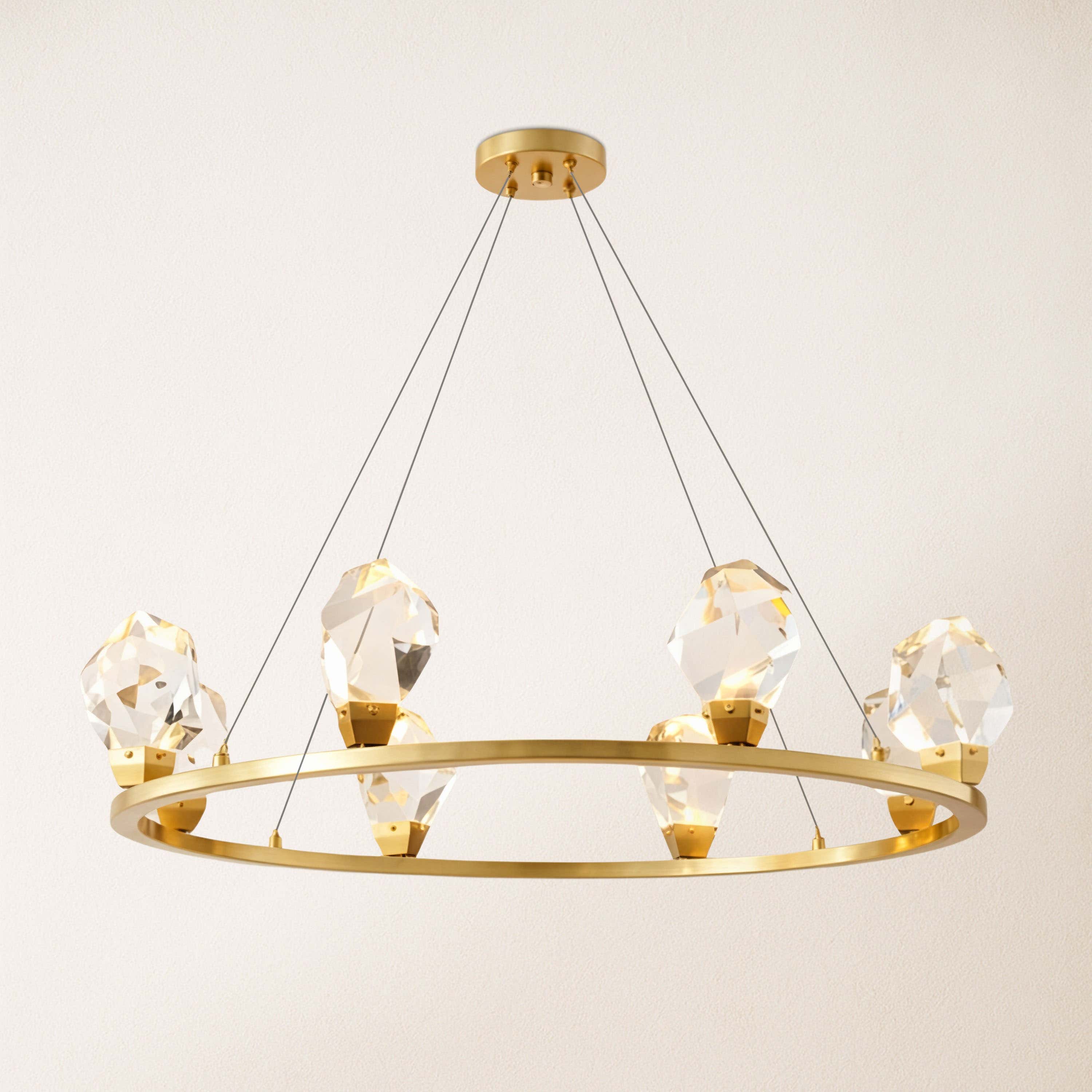 Aurelium Halo Crystal Round Chandelier