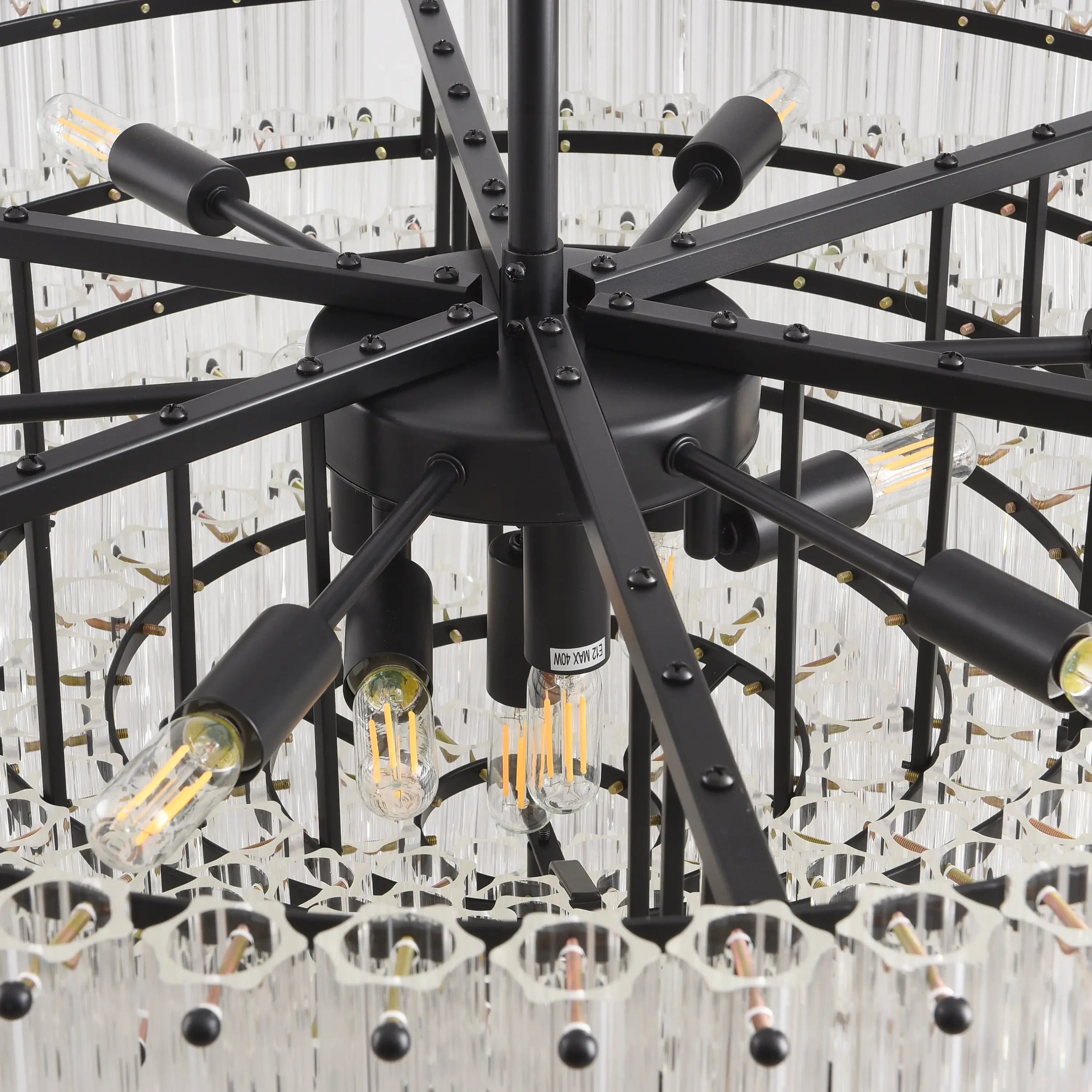 Ethereal Crystal Radiance Round Chandelier 30"D