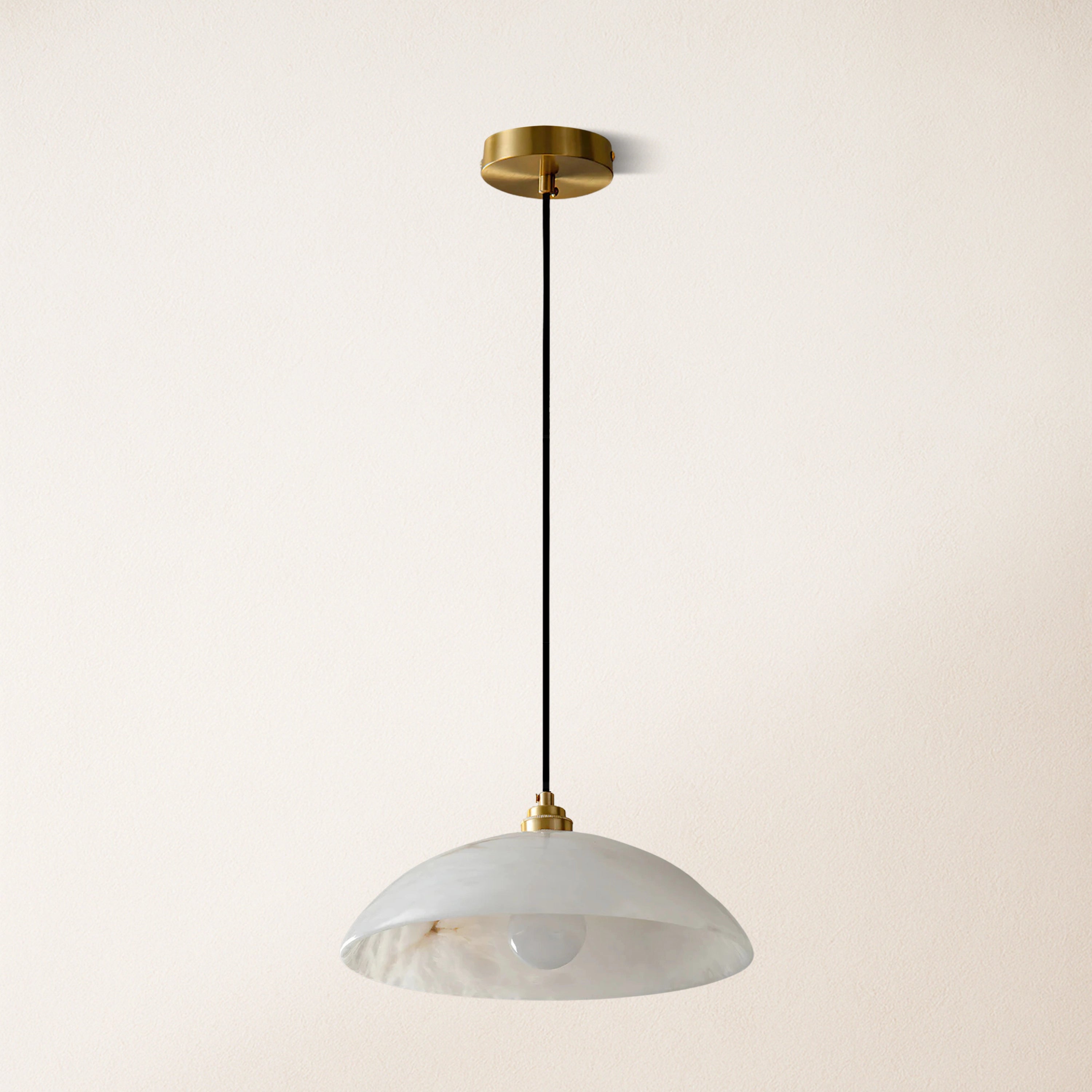 Dadaly Alabaster Modern Small Art Pendant 12"D