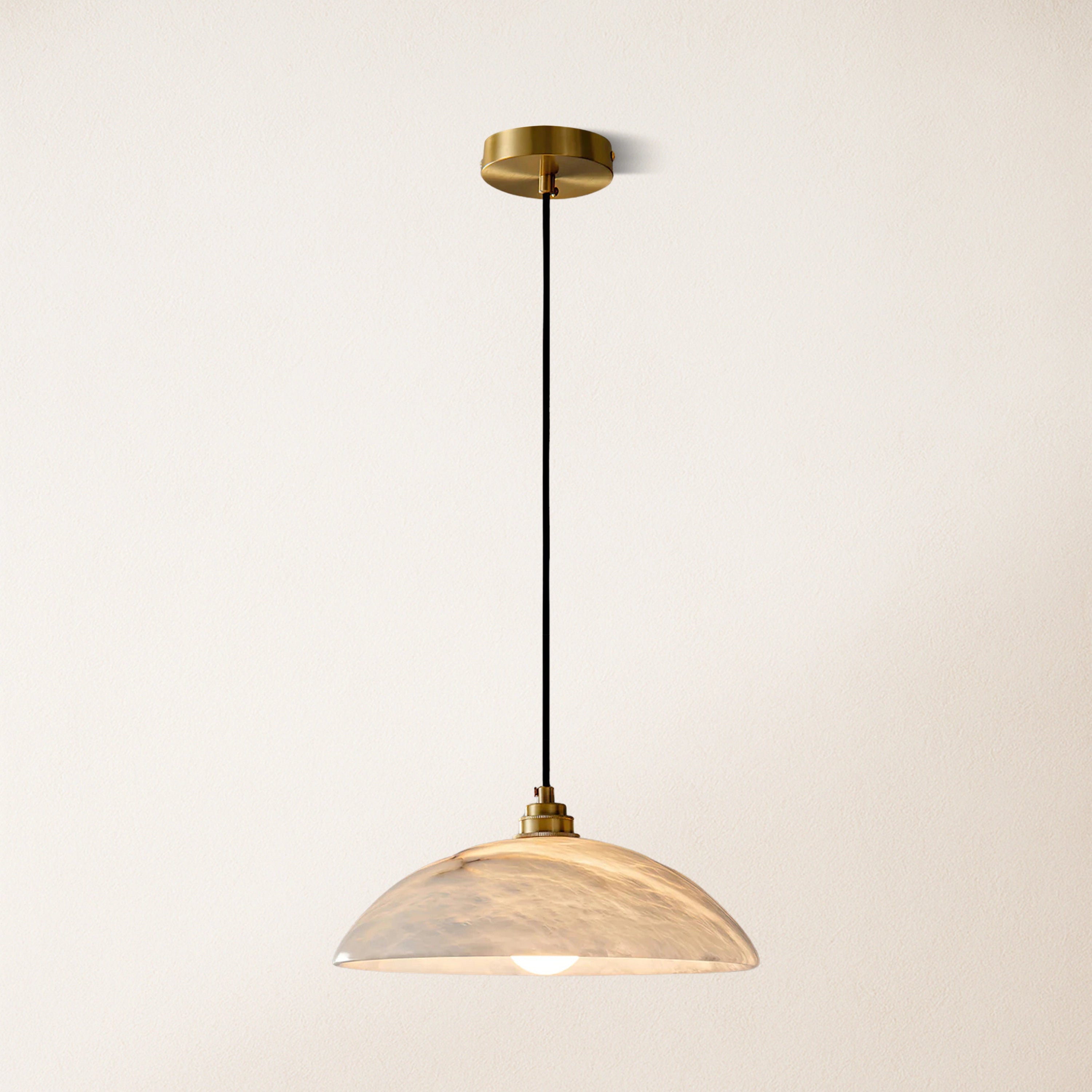 Dadaly Alabaster Modern Small Art Pendant 12"D