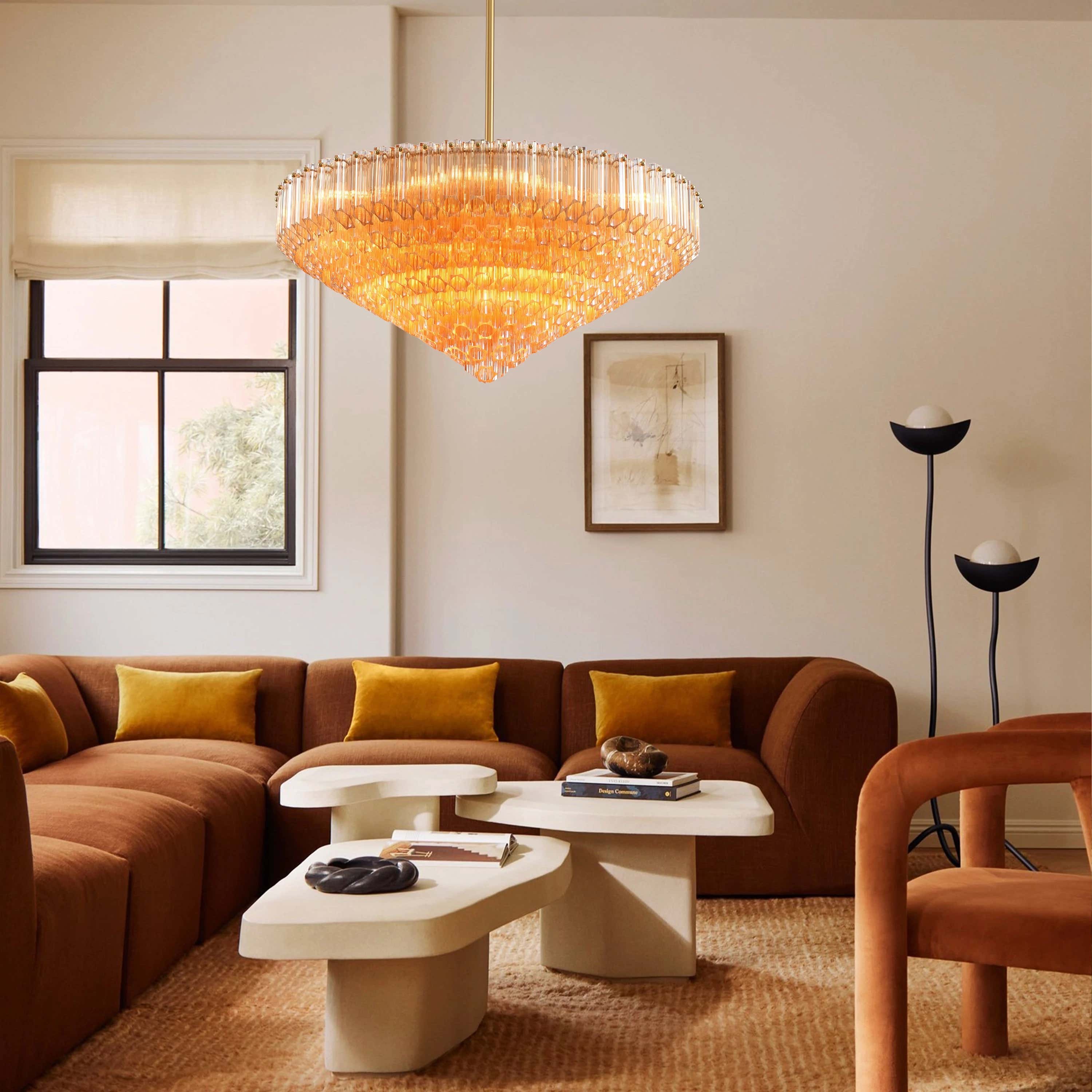 Ethereal Crystal Radiance Round Chandelier 30"D