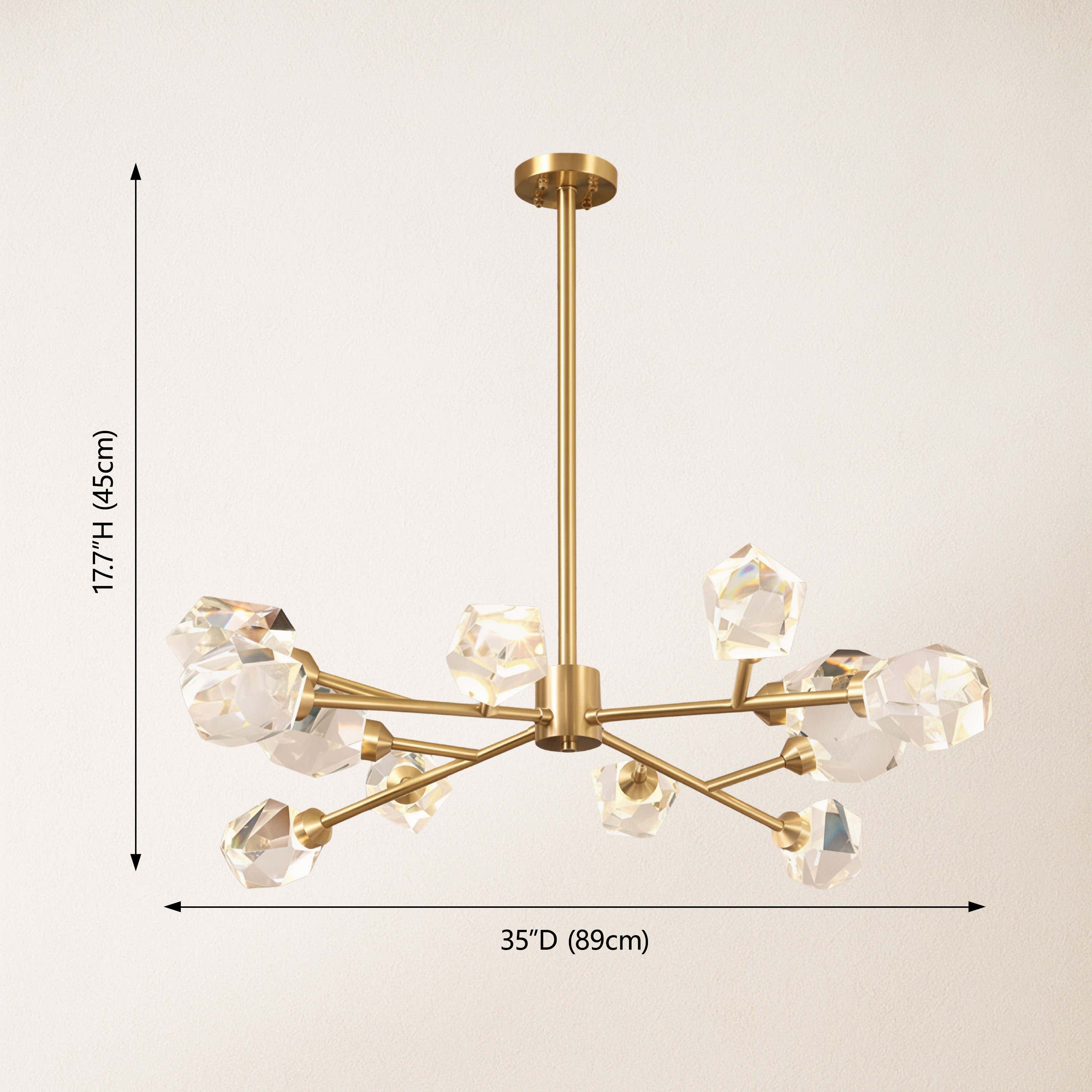 Aurelium Nova Crystal Linear Chandelier