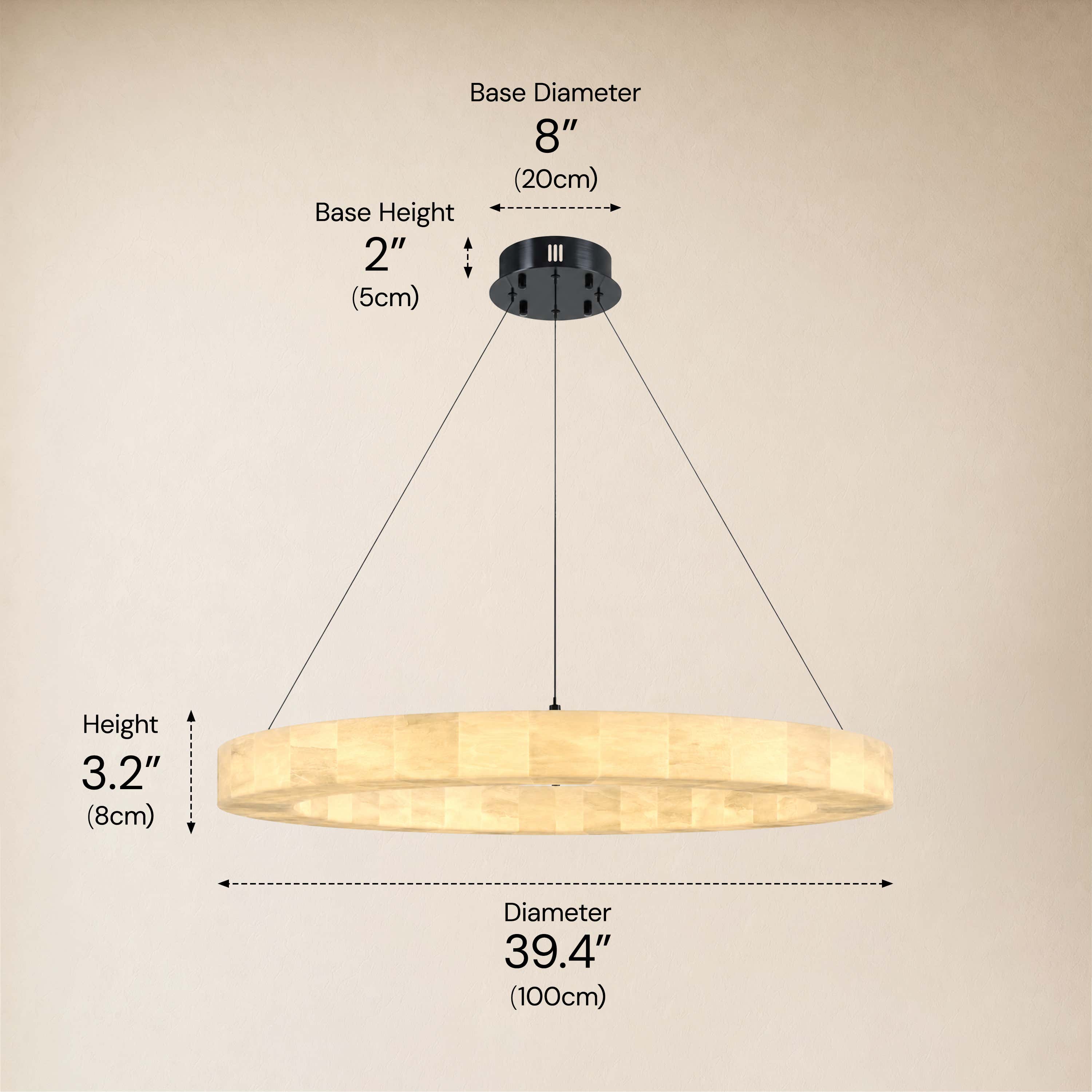 Soluna Alabaster Custom Round Chandelier