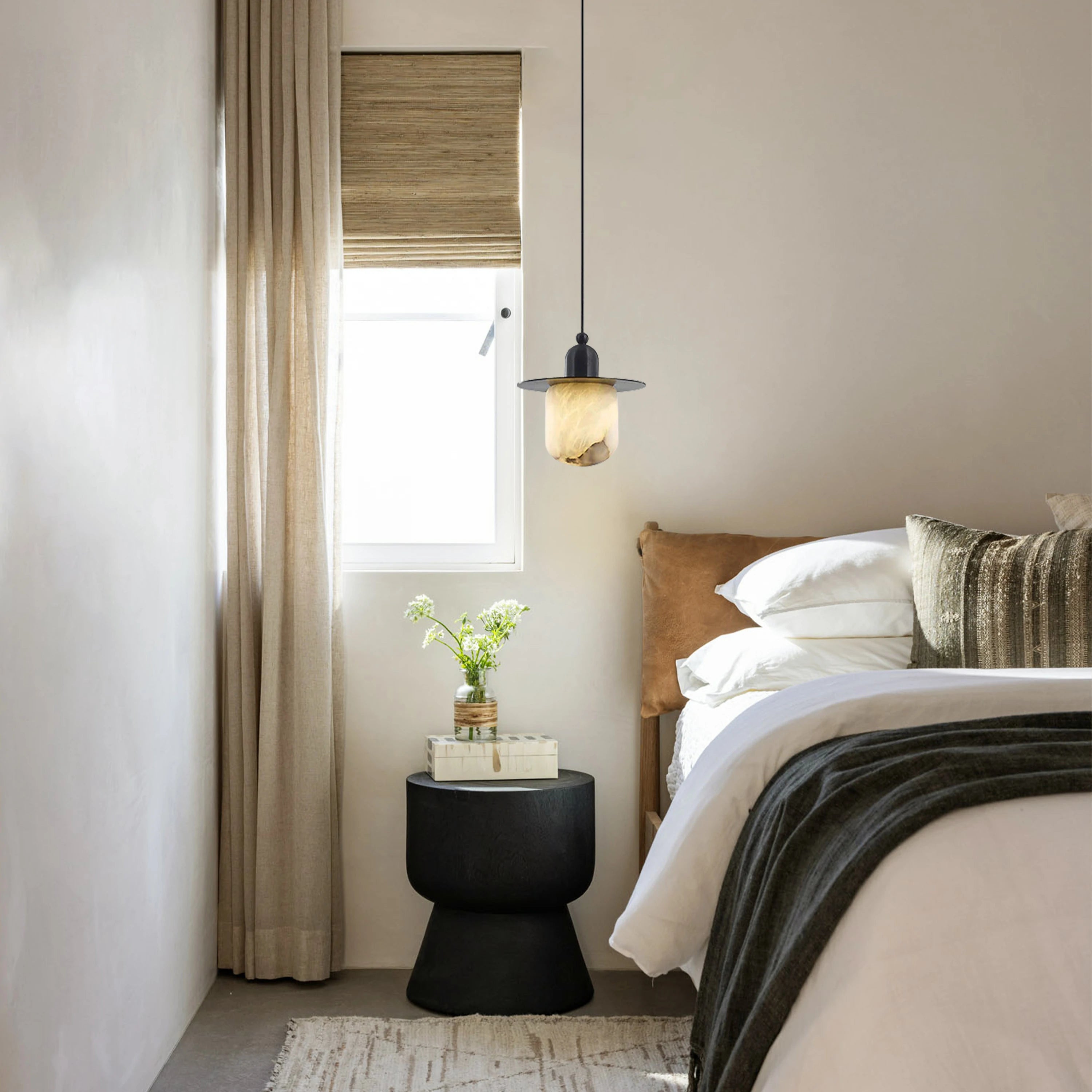 Bloom Alabaster Grace Pendant 8" H