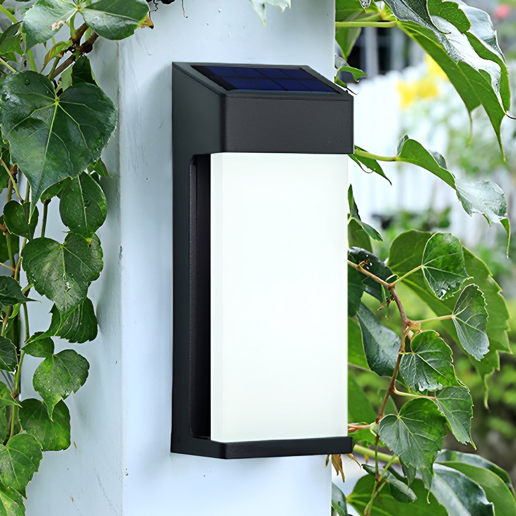 Kraken Rectangular Solar Outdoor Wall Light 2 Pcs