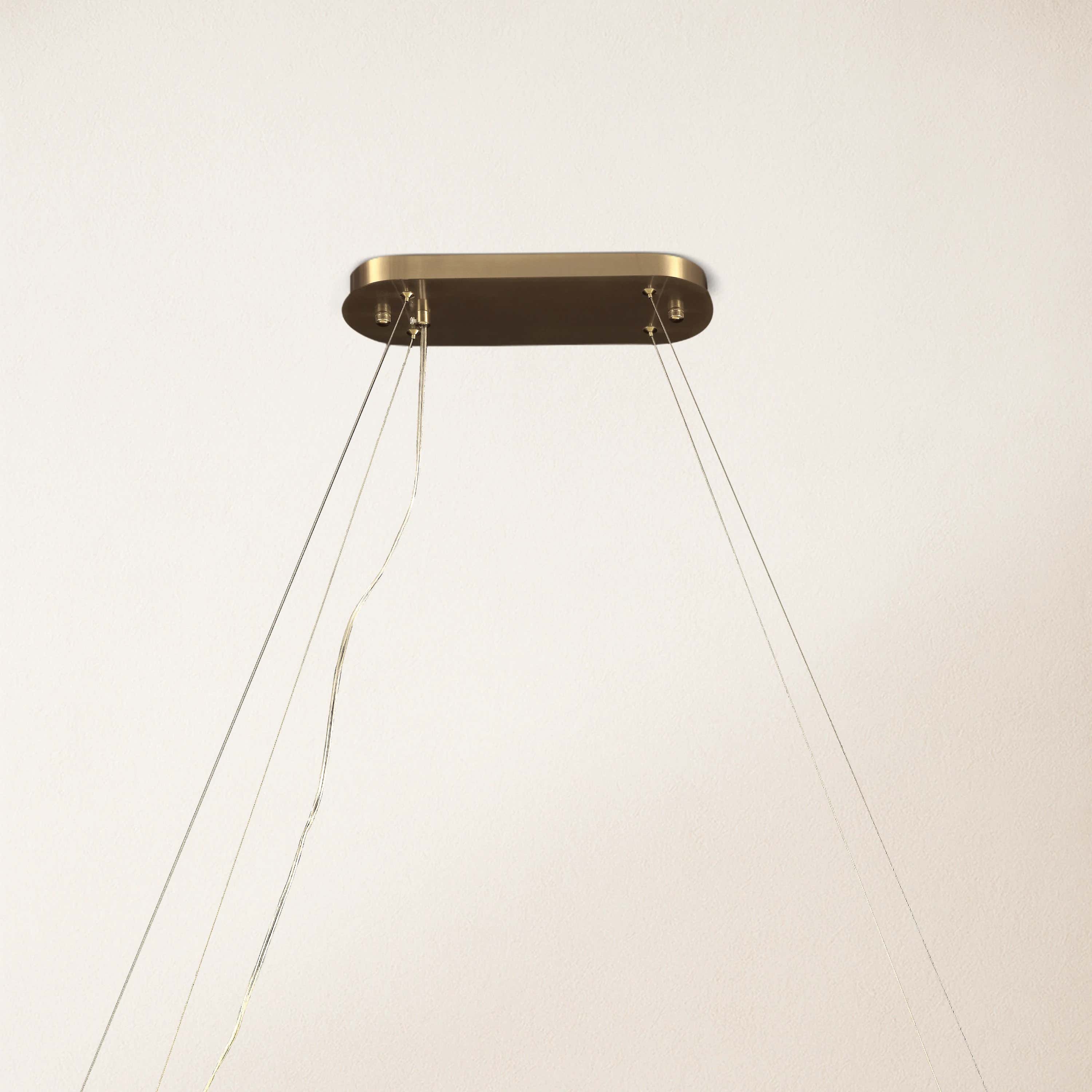 Sawyer Alabaster Oval Chandelier 54"