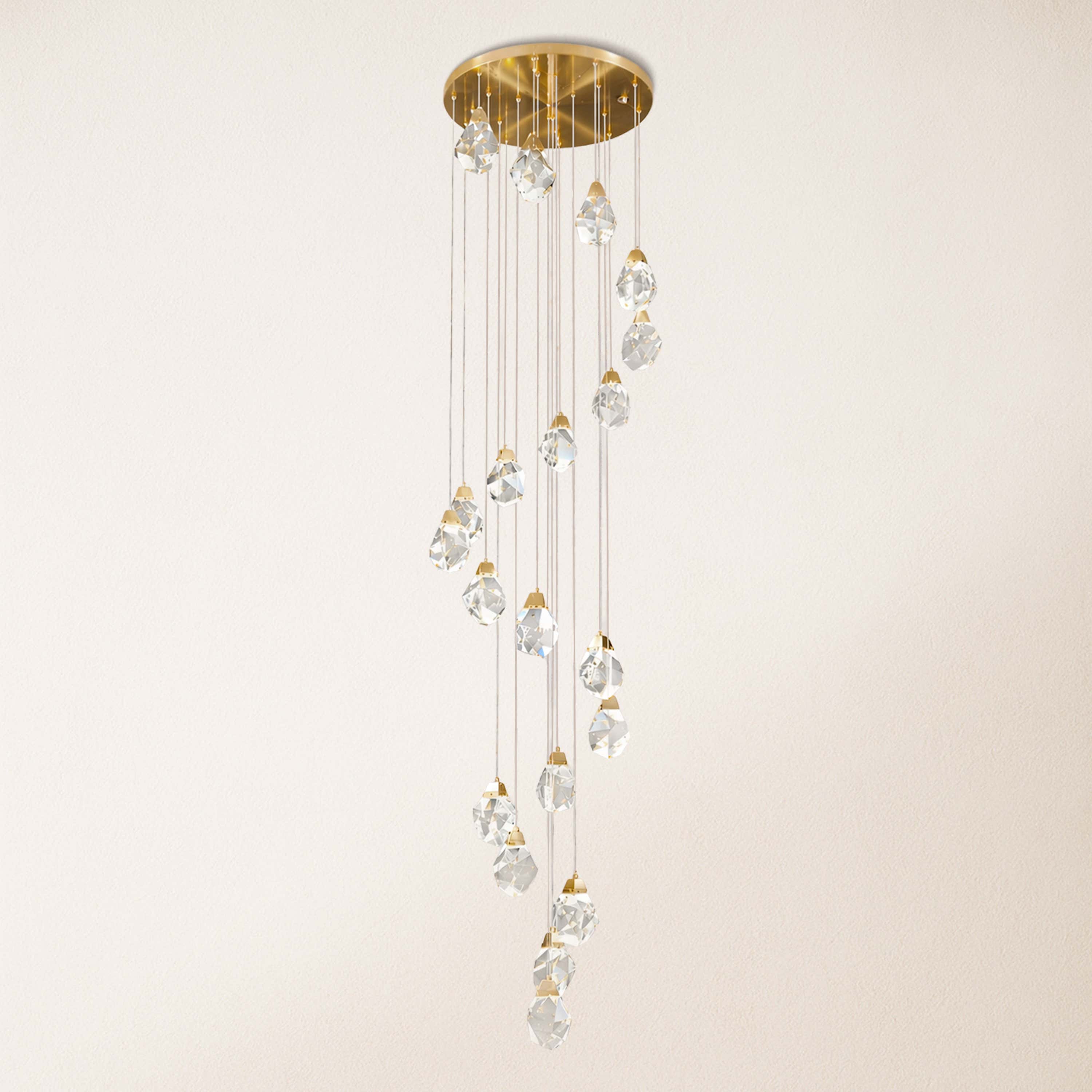Aurelium Crystal Staircase Round Chandelier