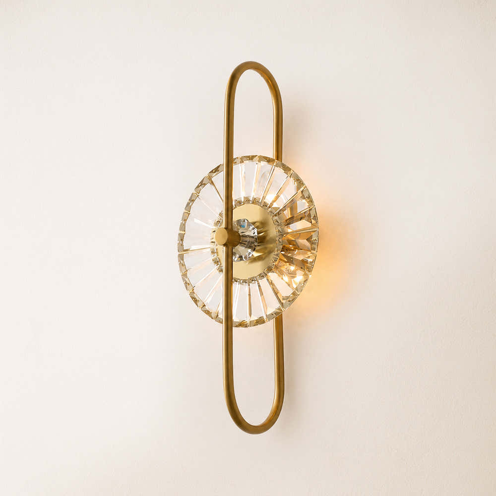 Orythea Crystal Sunburst Wall Sconce