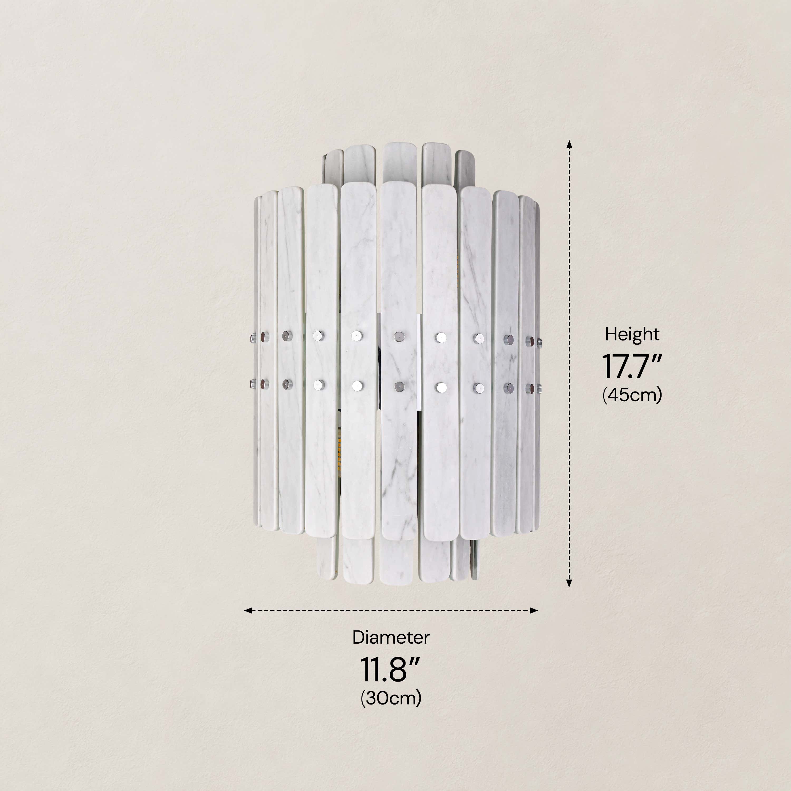 Pietra Marble Round Wall Sconce 11.8"D
