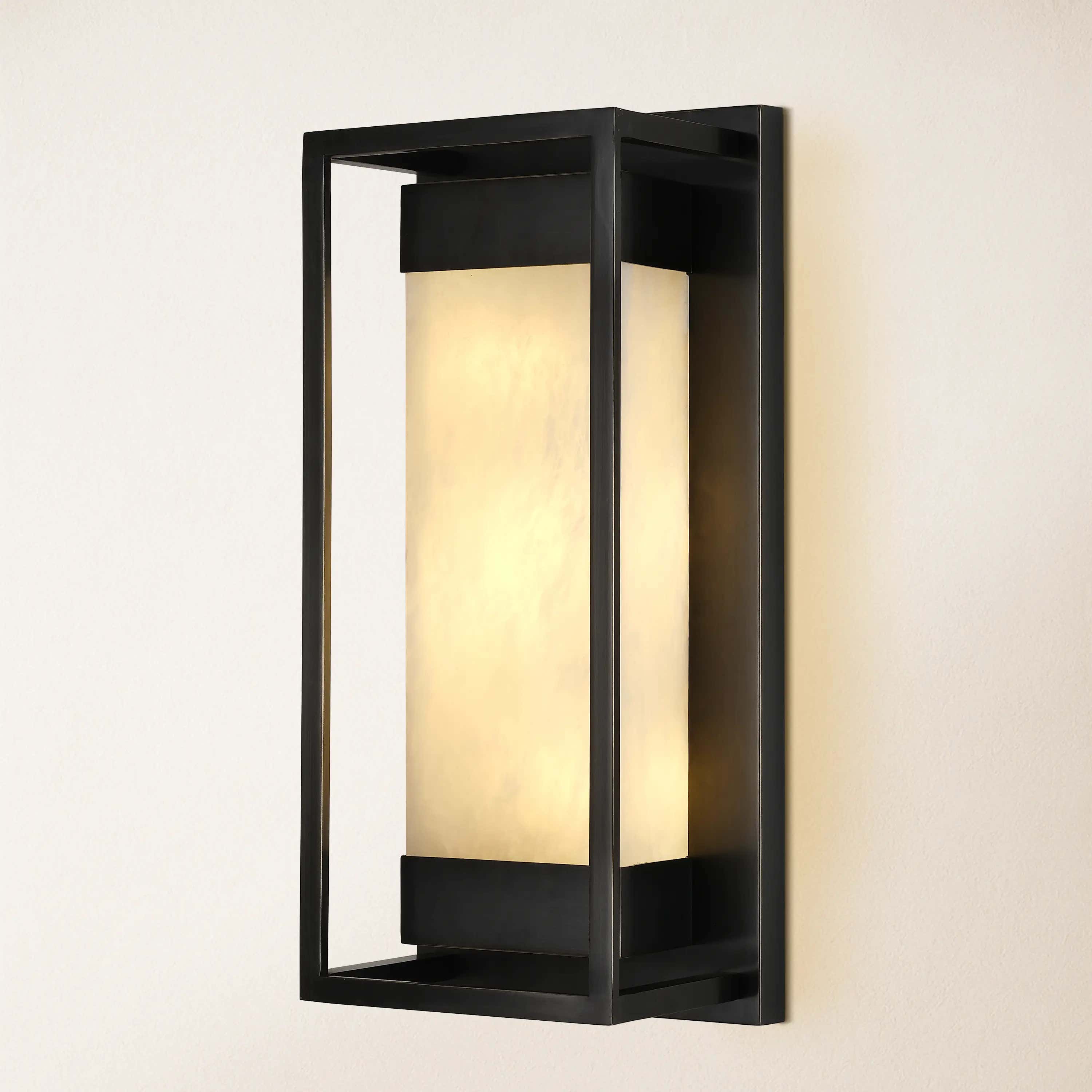 Bravura Alabaster Wall Sconce 16"H