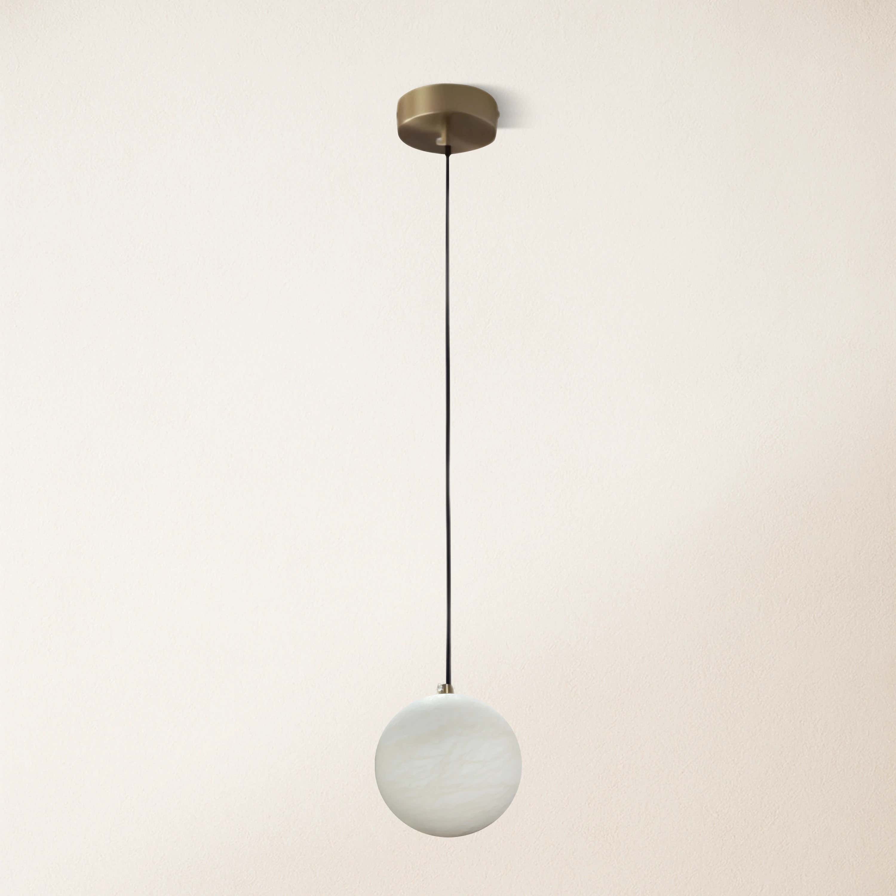Nami Alabaster Global Ball Pendant Light 6"D