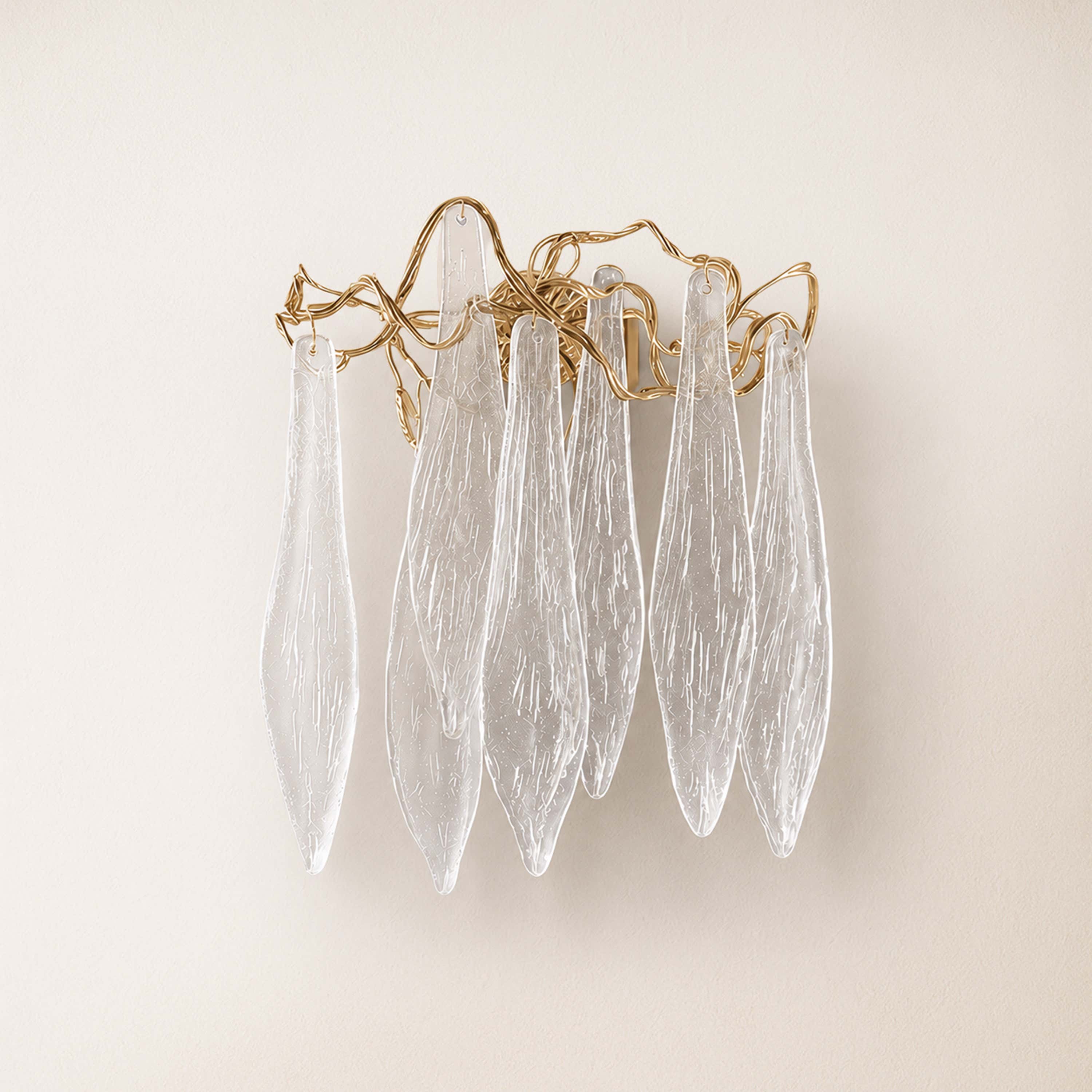 Cascadia Waterfall Crystal Wall Lamp
