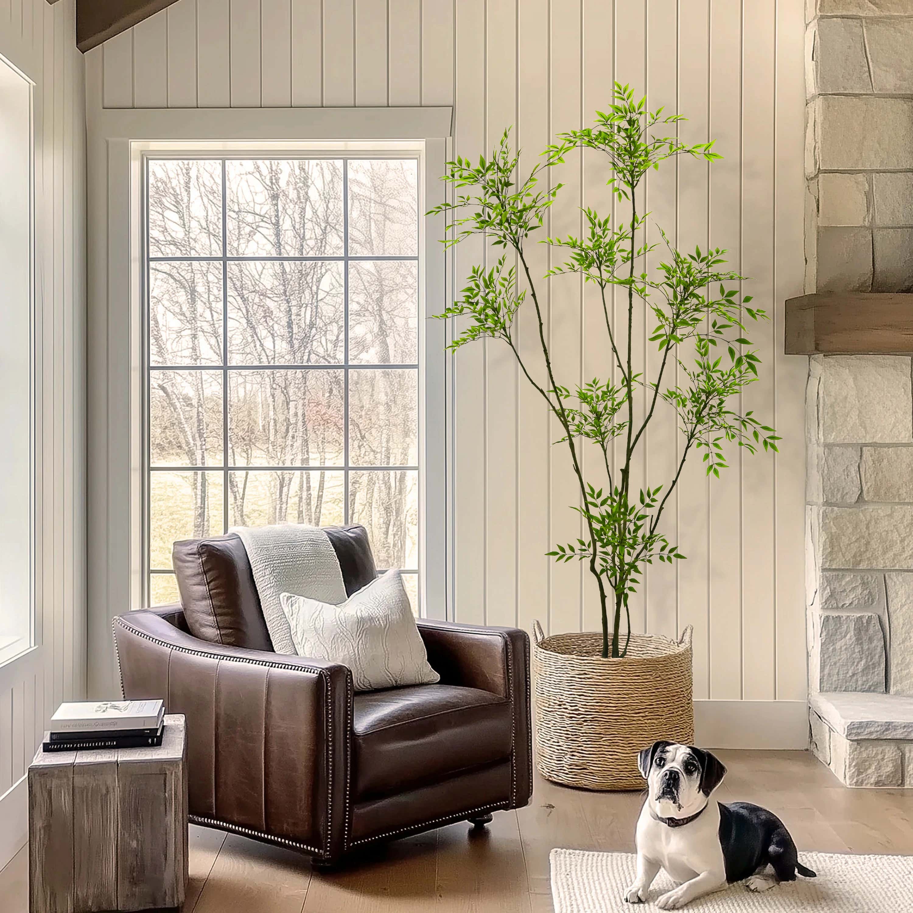 Faux Nandina Tree 210cm H