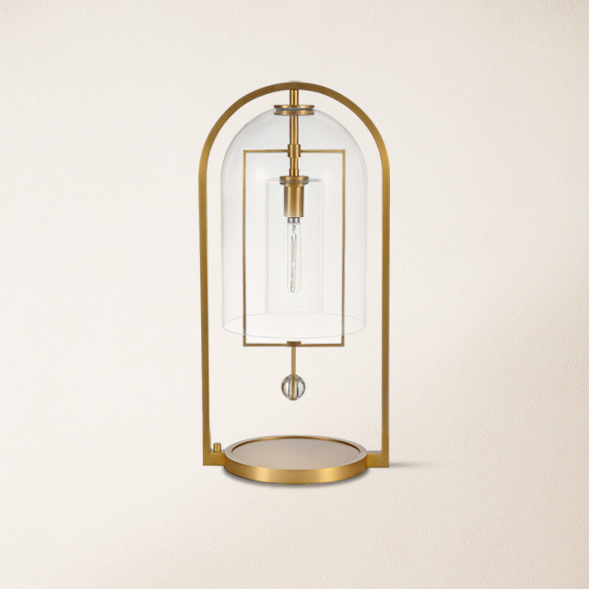 Bellhop Vintage Glass Table Lamp 21"H