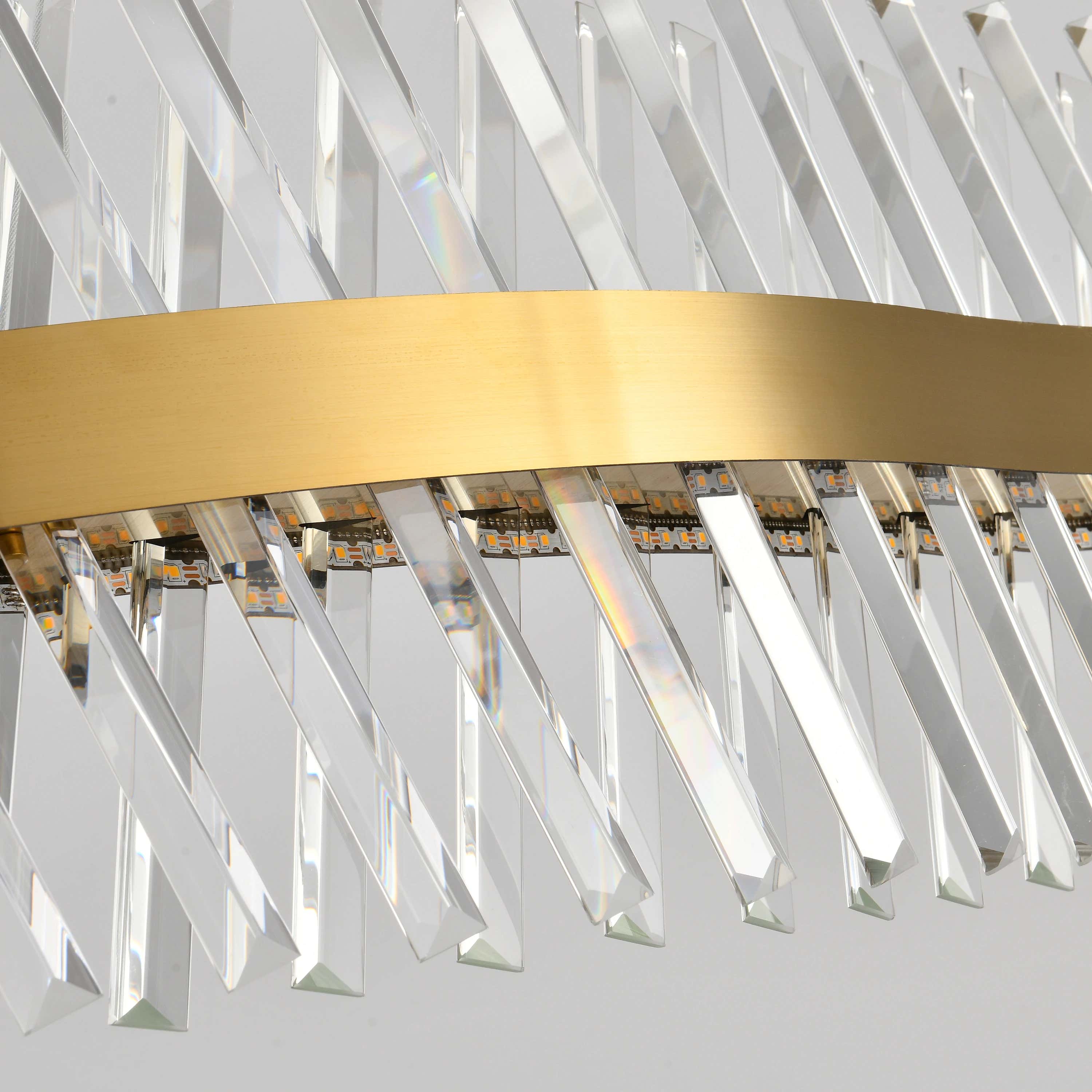 Vetro Prism Crystal Rectangular Chandelier 40"W