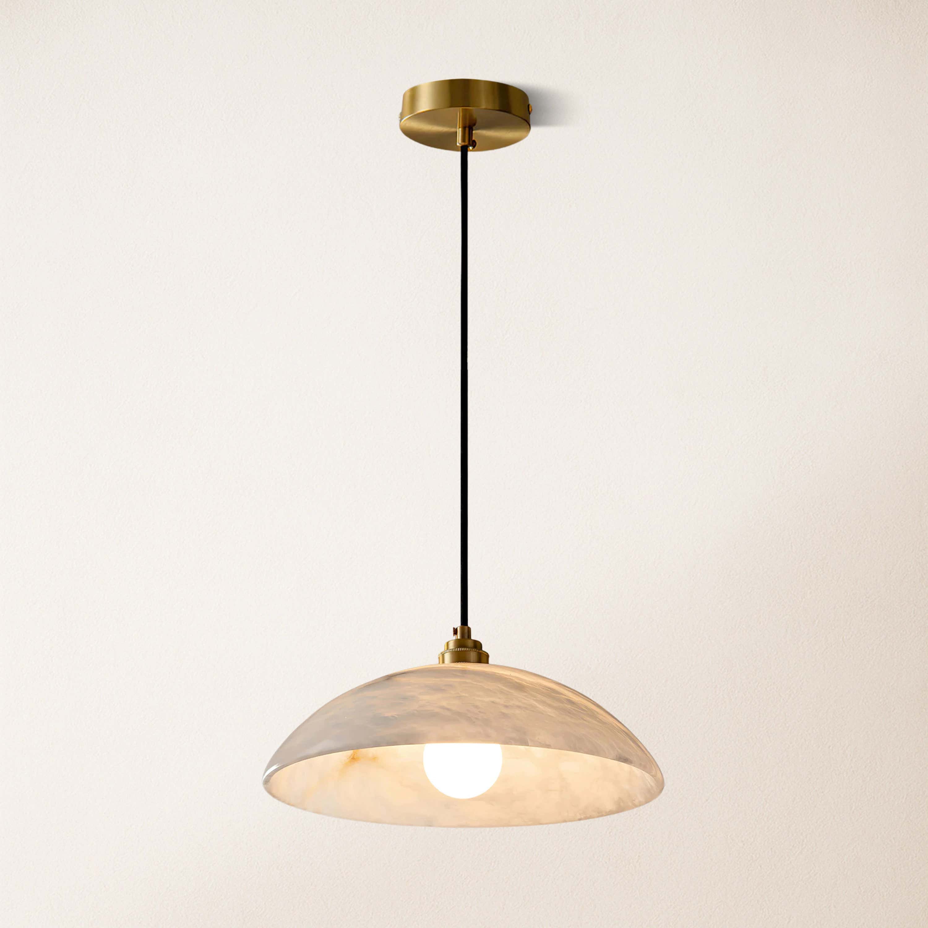 Dadaly Alabaster Modern Small Art Pendant 16"D